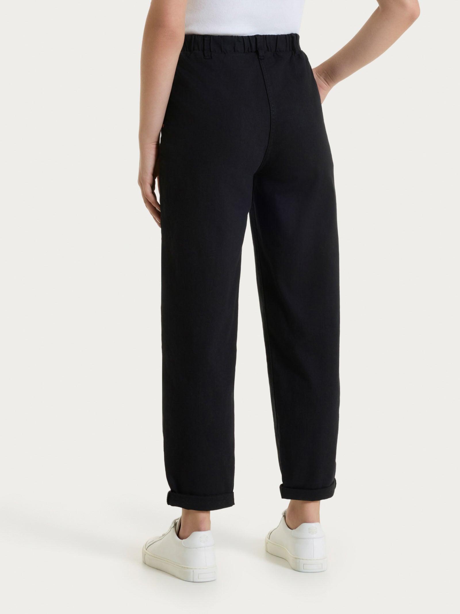 Ragno Light Denim jeans carota donna Nero cotone elasticizzato