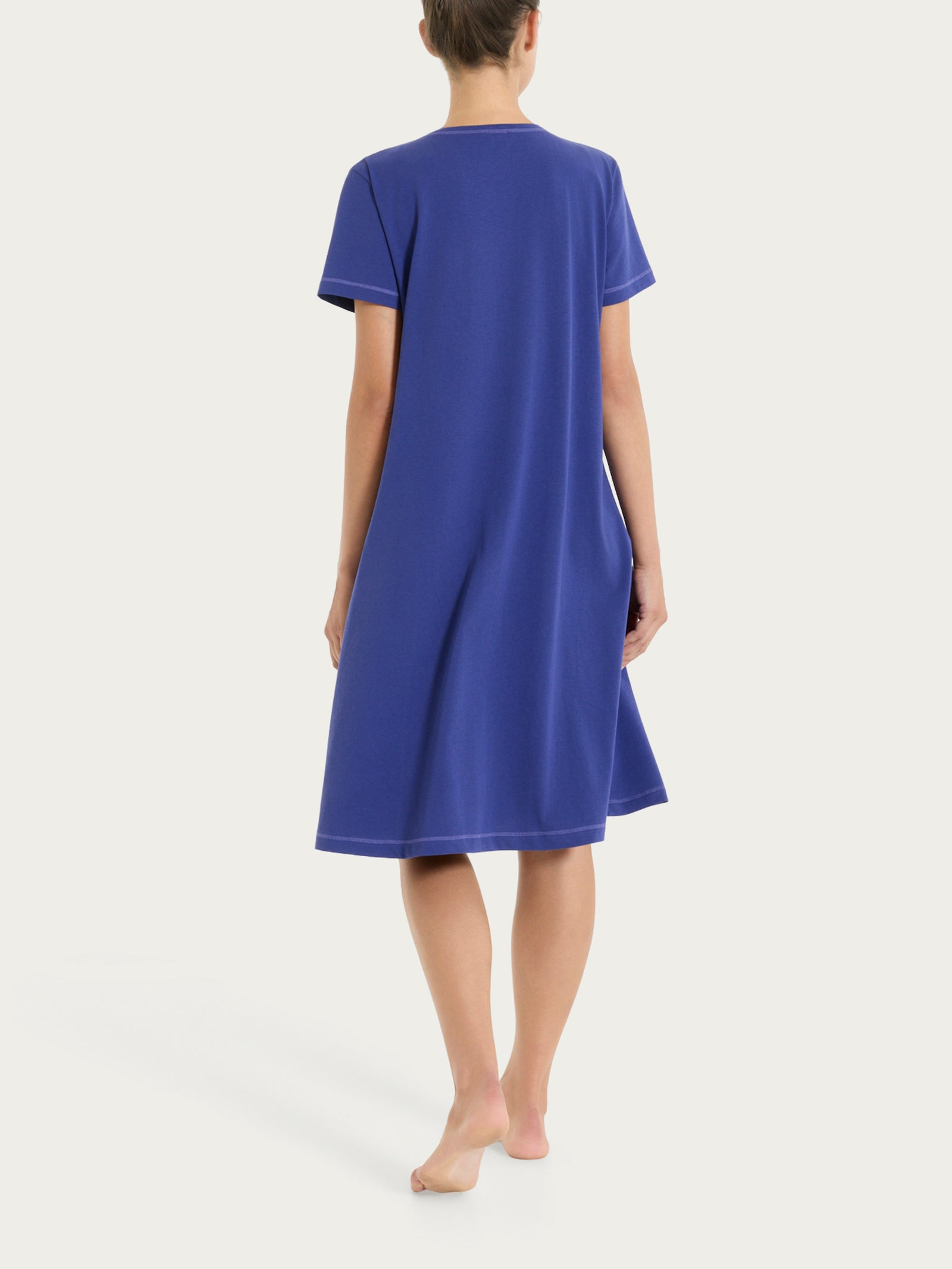 Ragno Jersey Camicia da notte Navy Blue jersey cotone