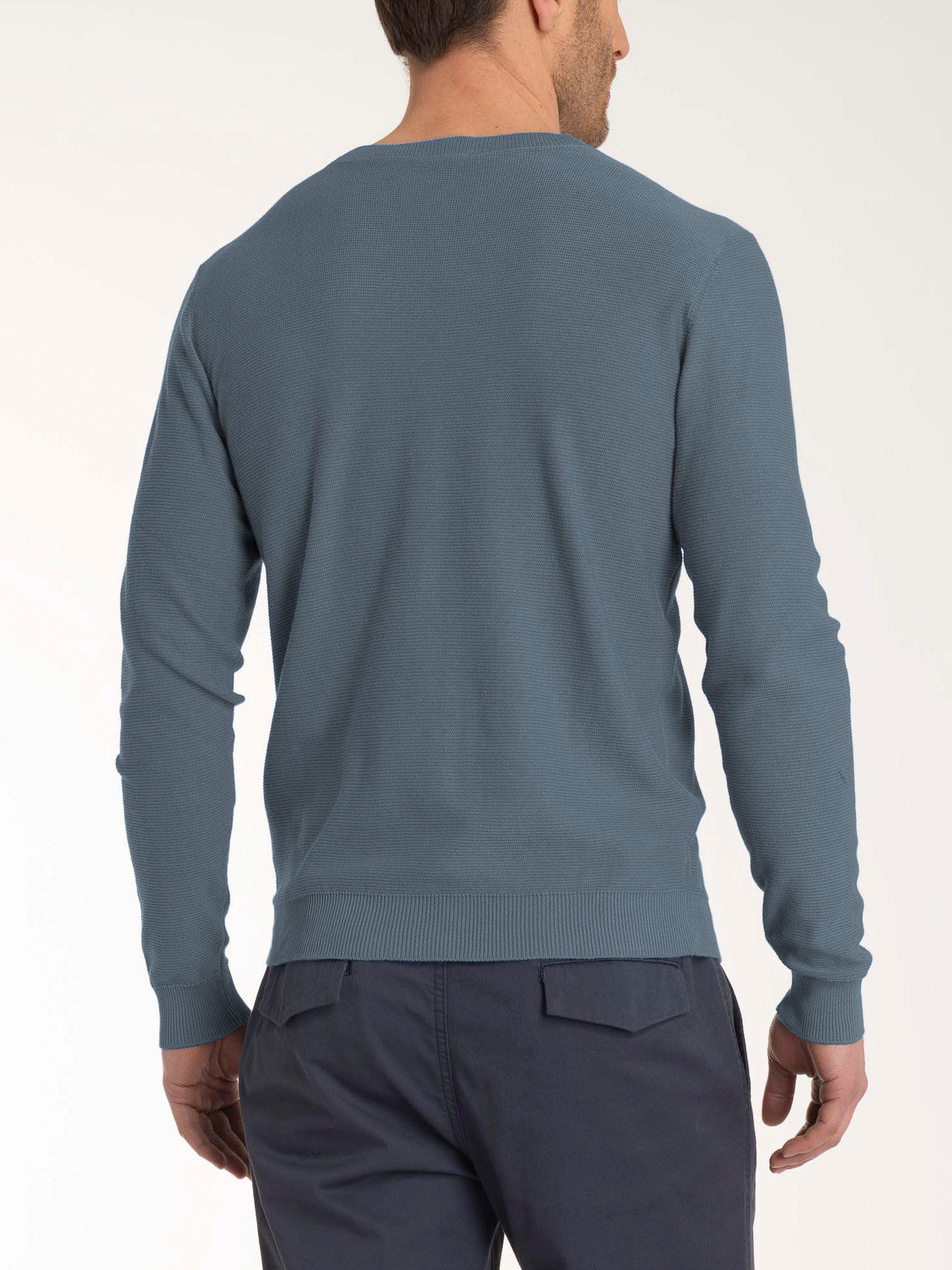 Ragno Cotone pull girocollo uomo grigio