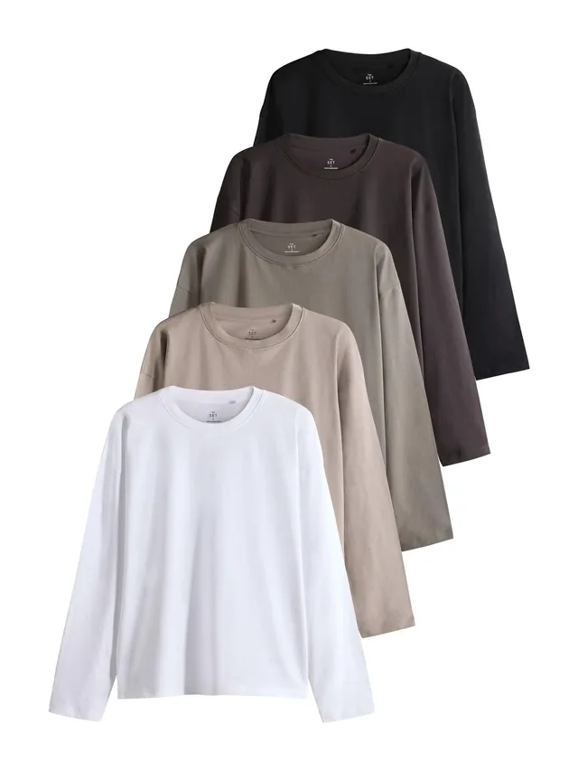 Next The Set T-Shirt Donna Manica Lunga 5 Pezzi Taglio Comodo