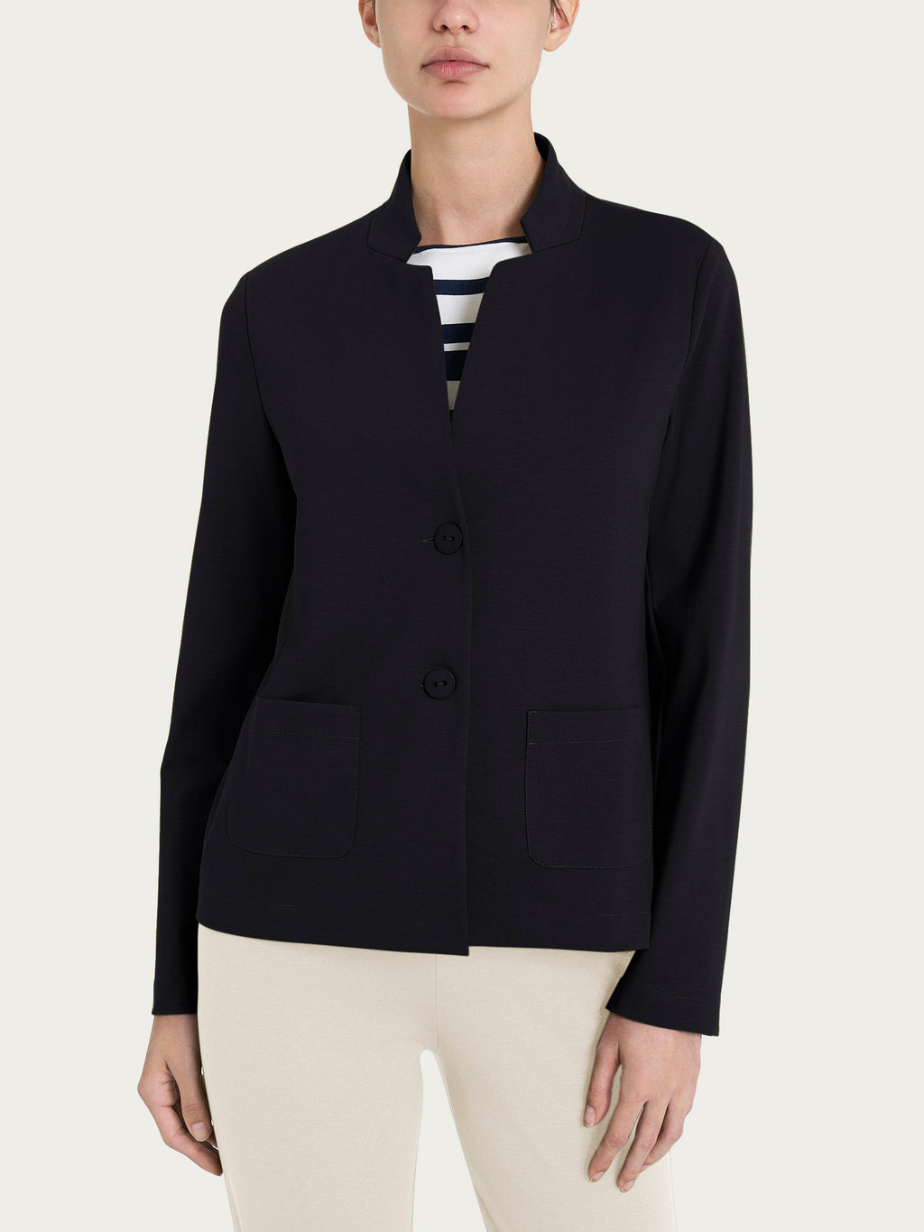 Ragno Compact Light blazer corto nero regular