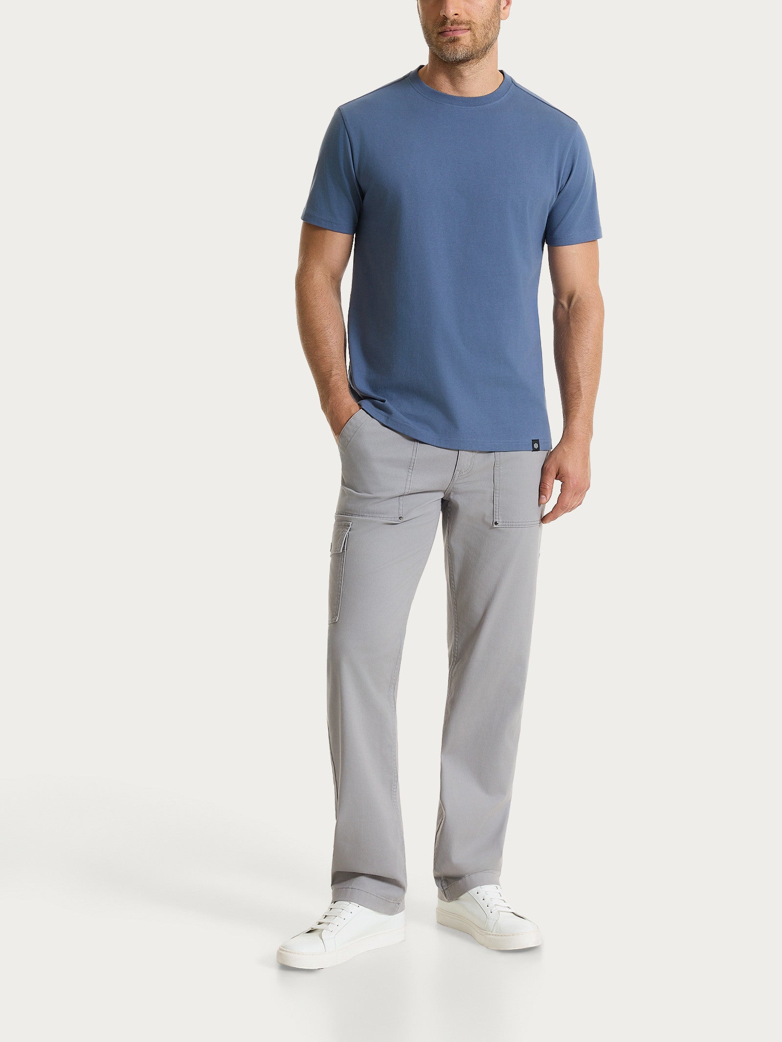 Ragno Jersey Cotone t-shirt girocollo Vintage Indigo cotone
