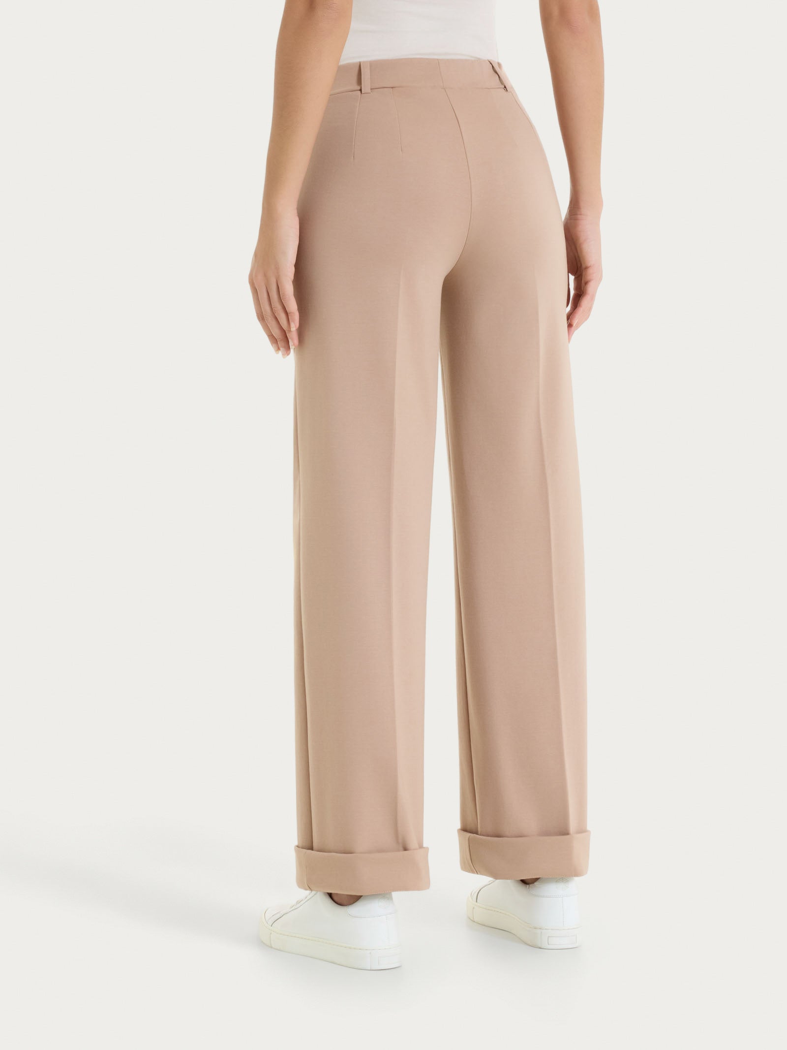 Ragno Compact Light Pantalone ampio Warm Taupe misto cotone