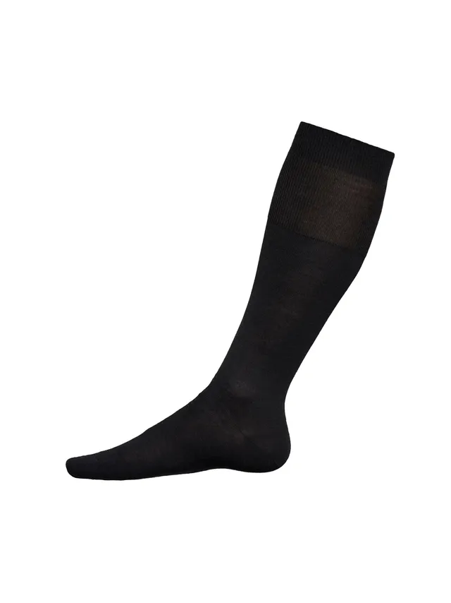 Ragno Calza Sottoginocchio Misto Lana Nero Calda