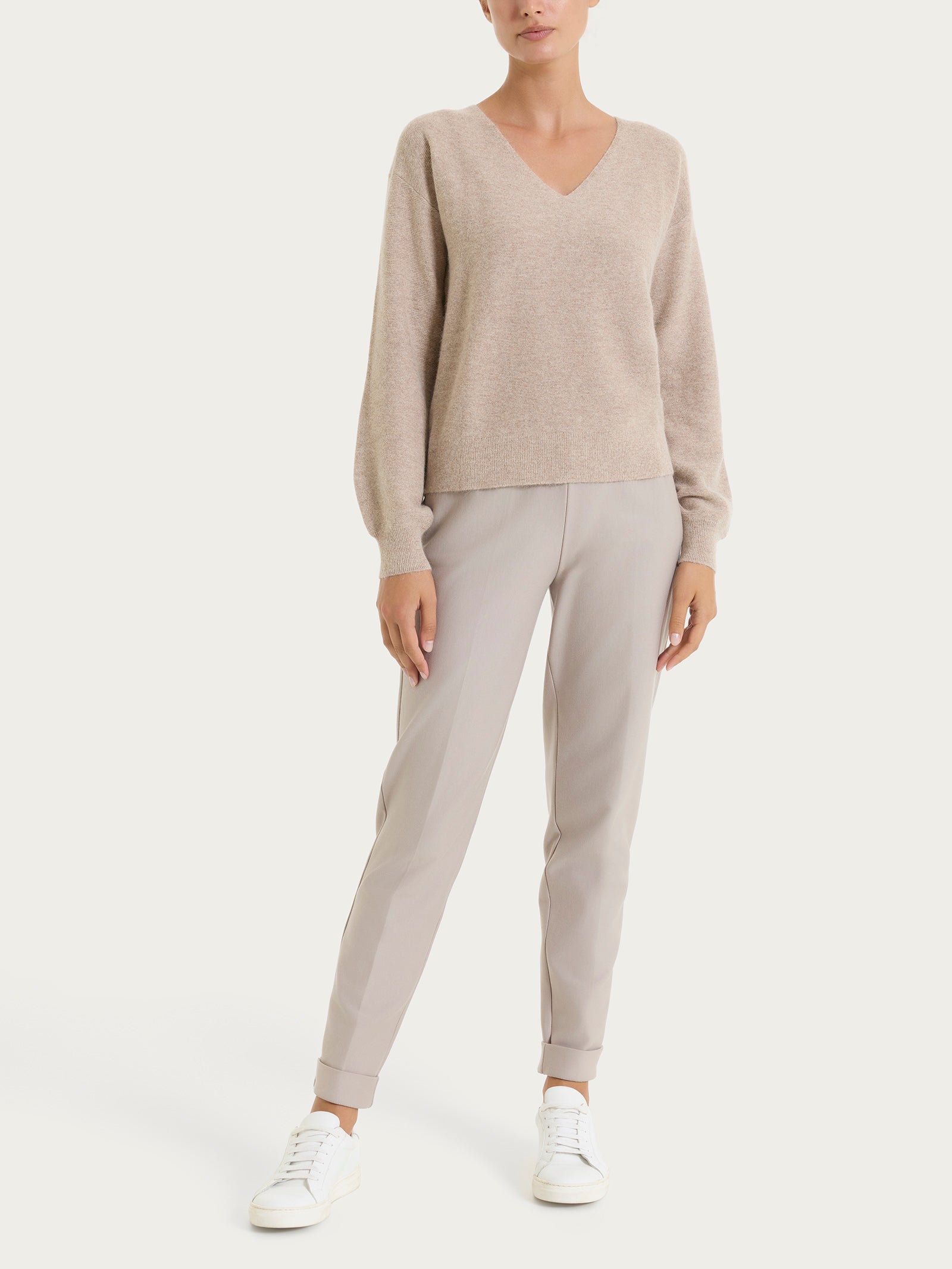 Ragno Natural Soft Maglia Scollo V Punto Links Zenzero Mel.