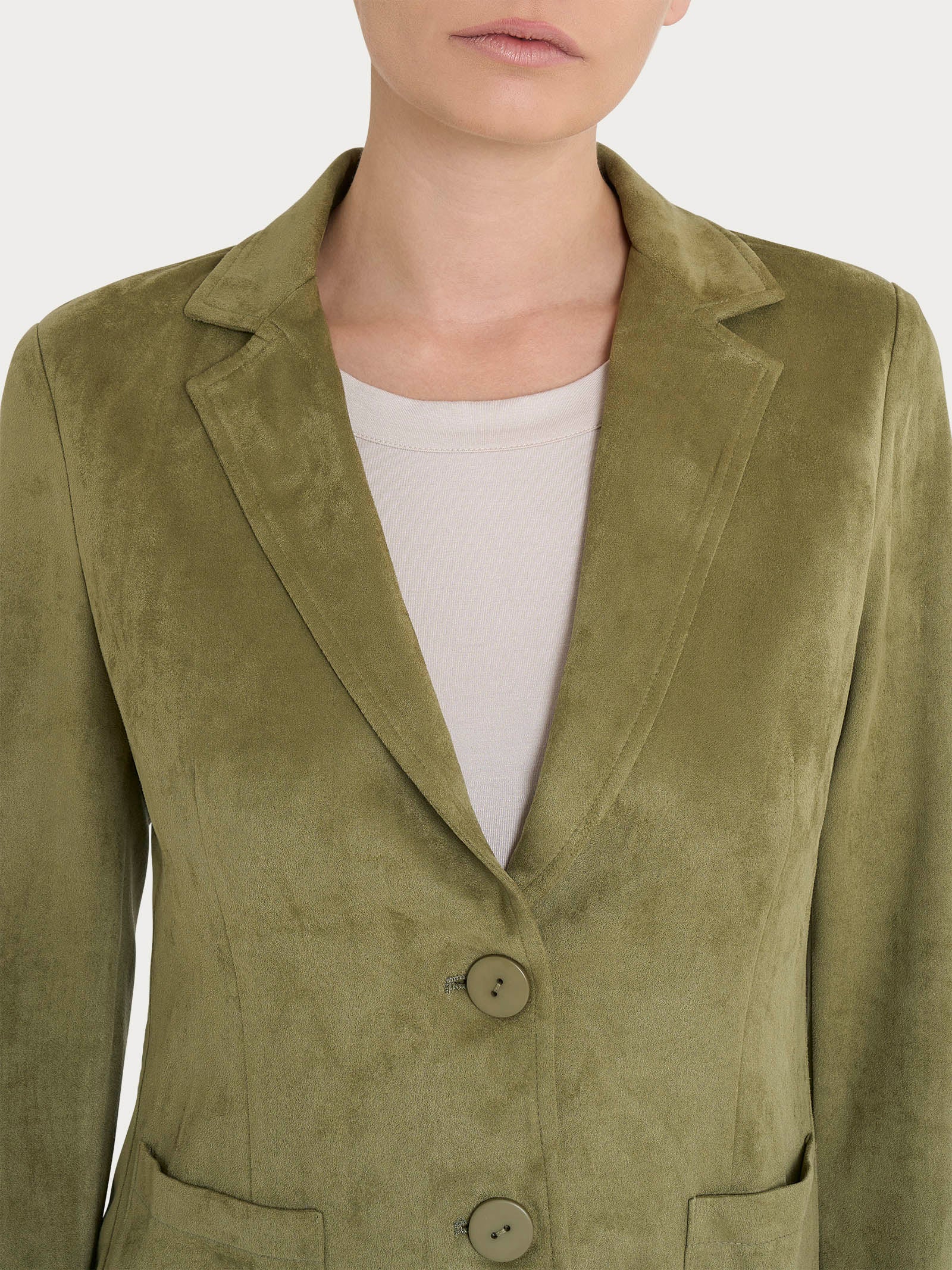 Ragno Compact blazer due bottoni giacca Sphagnum eco suede