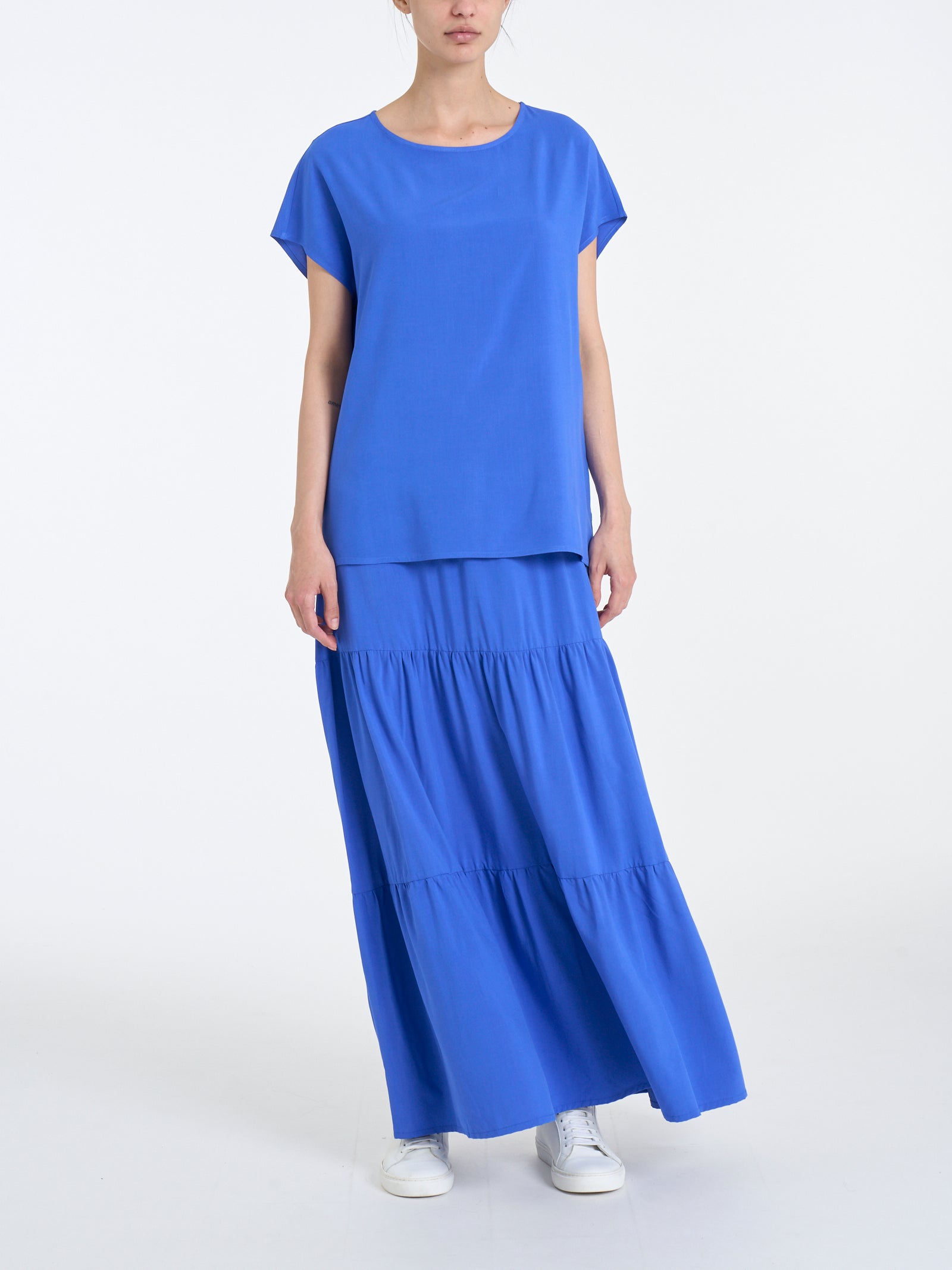 Ragno Ecoseta blusa kimono Dazzling Blue viscosa