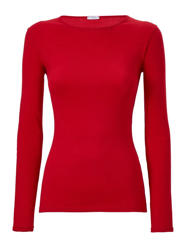 Ragno Thermo Cotton Maglia Donna Rosso Manica Lunga