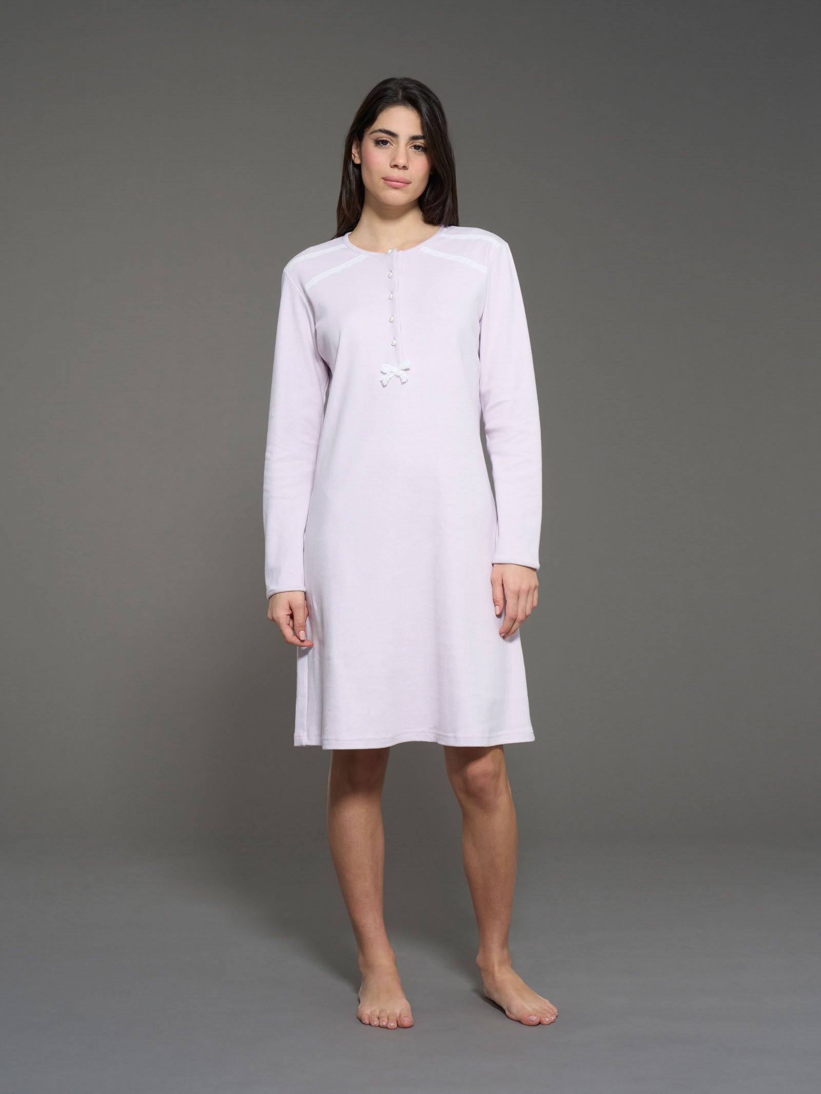Ragno Interlock Camicia da Notte Serafino Lavender Fog