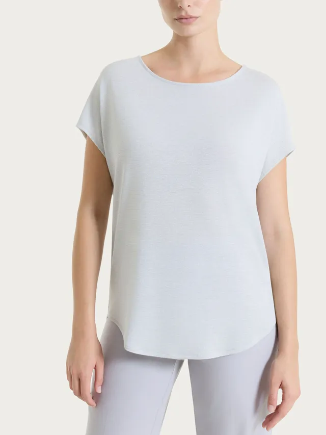 Ragno Summer Light maglietta kimono bianco righe luminosa