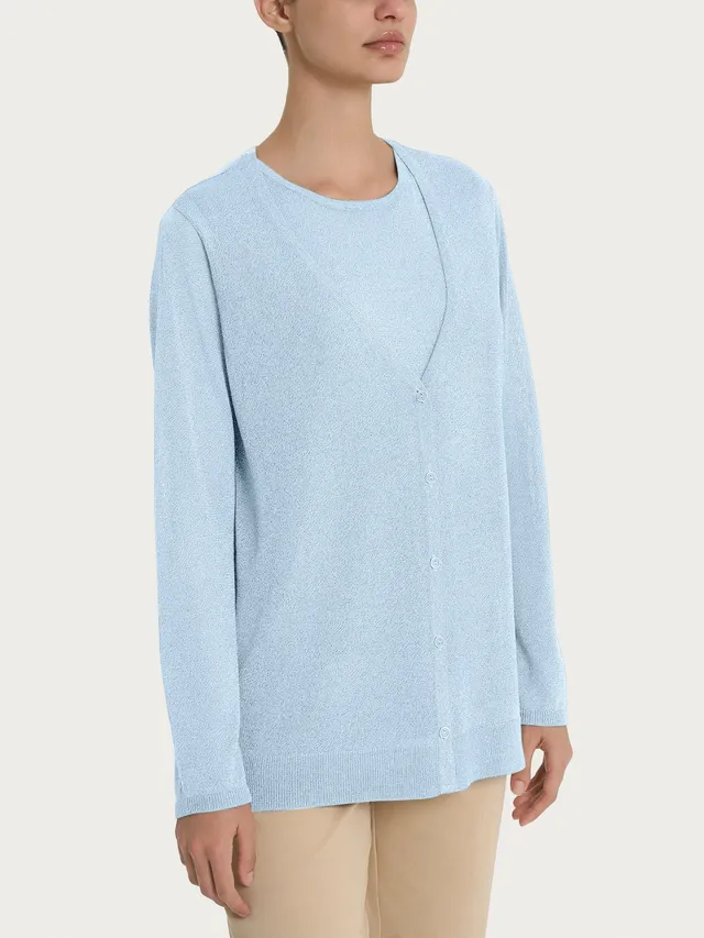 Ragno Crêpe Lurex Cardigan con Bottoni cardigan Skyway lurex