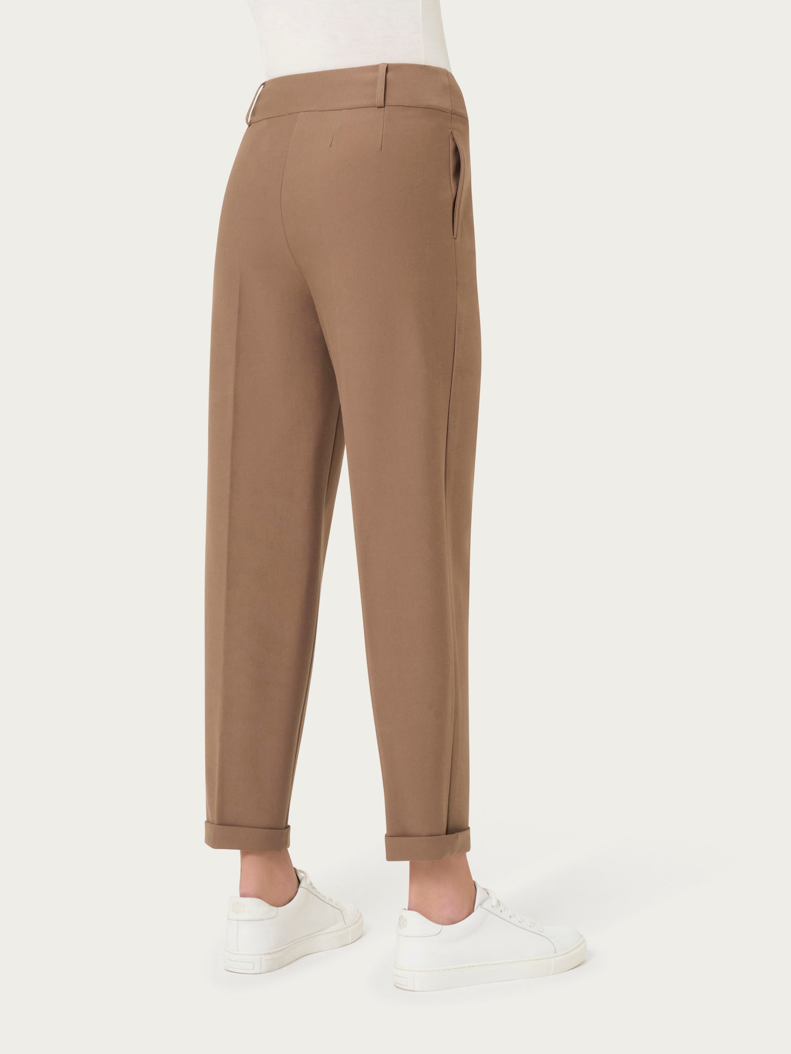 Ragno Compact pantalone carota pine bark tasche e pinces