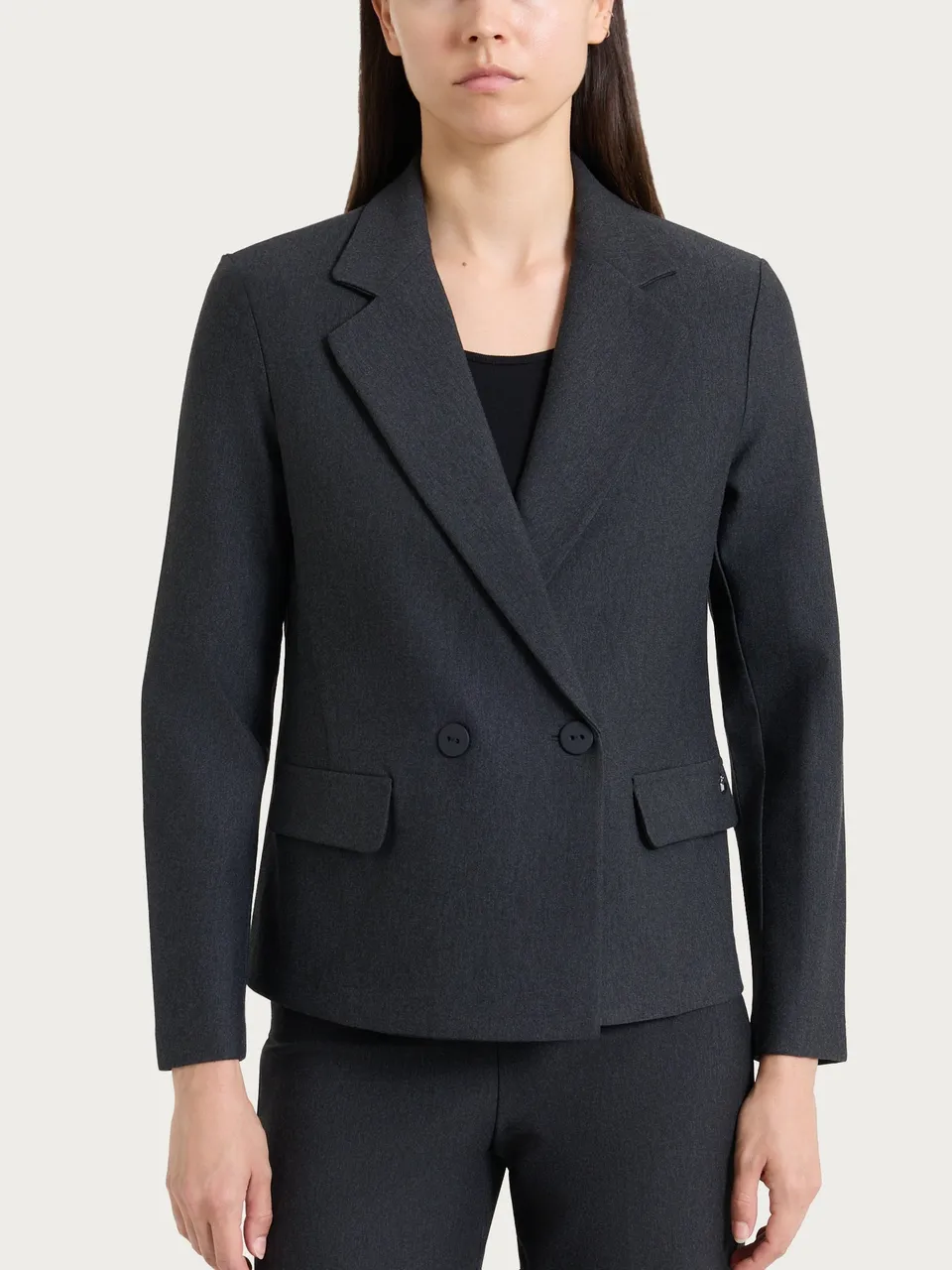 Ragno Compact Blazer Doppiopetto Donna Viscosa Oscuro