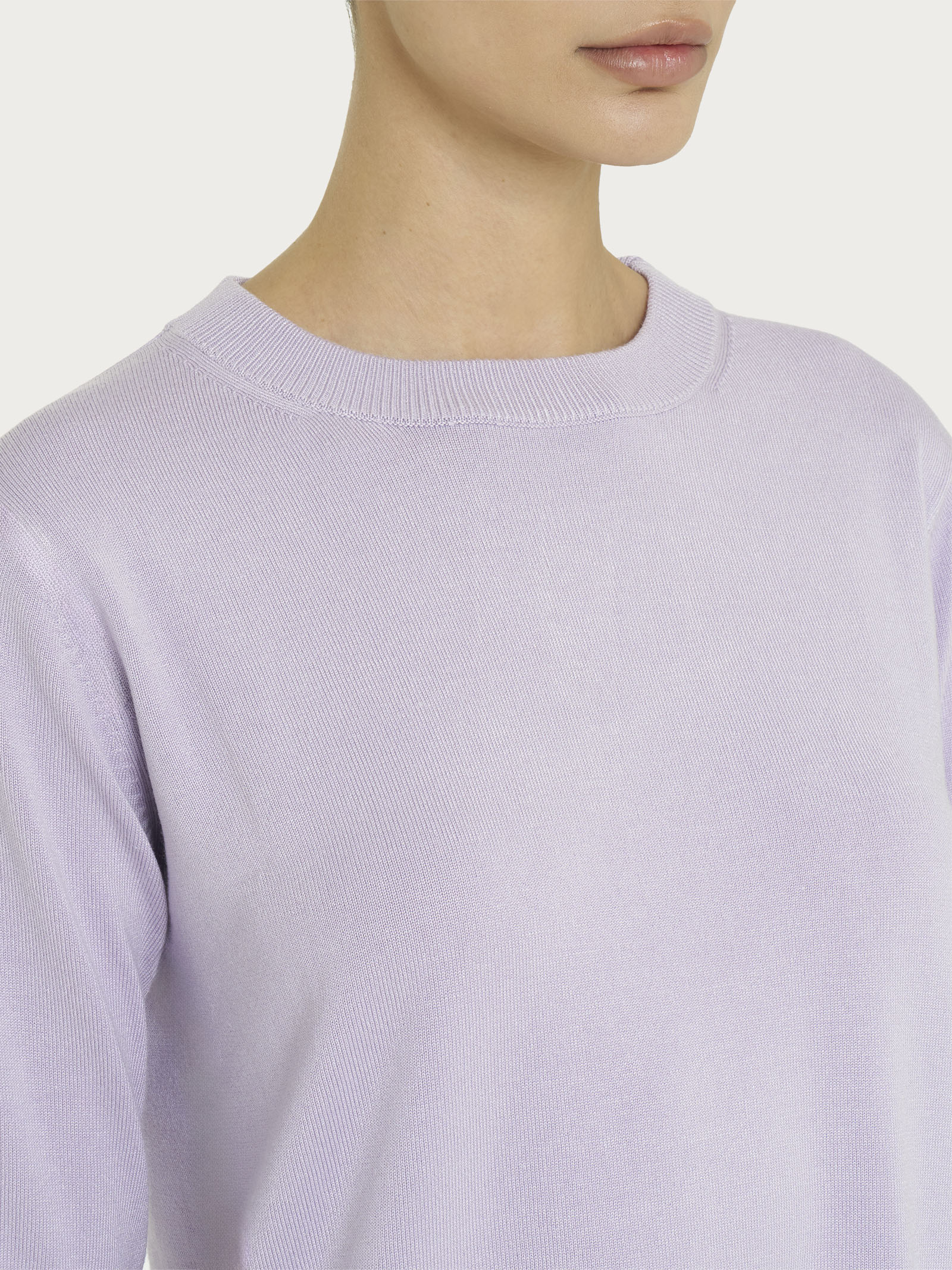 Ragno Four Seasons maglia girocollo Orchid Petal manica lunga