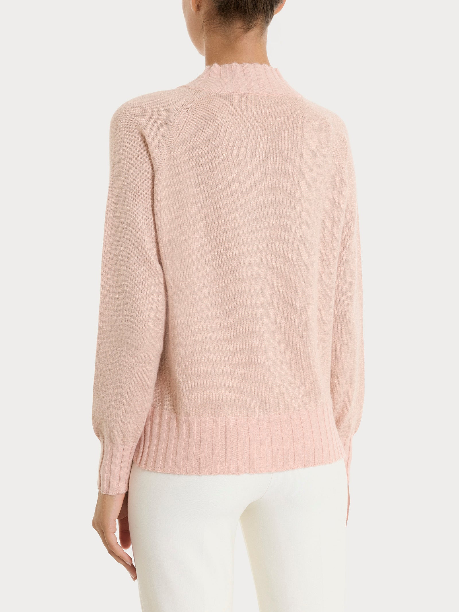 Ragno Natural Soft Cardigan corto Lurex Cameo Rose