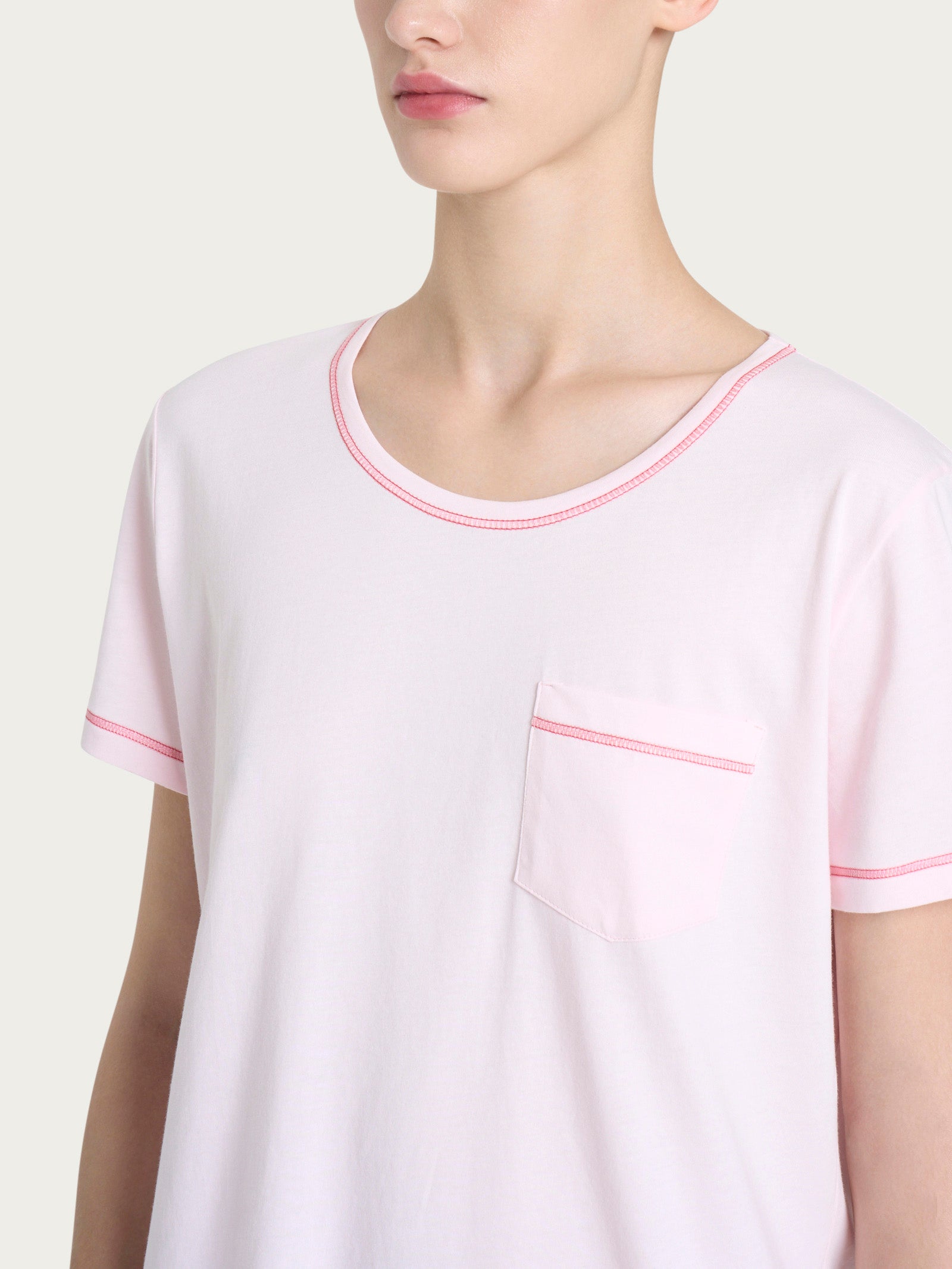 Ragno Jersey Cotone pigiama corto donna Bianco fragole