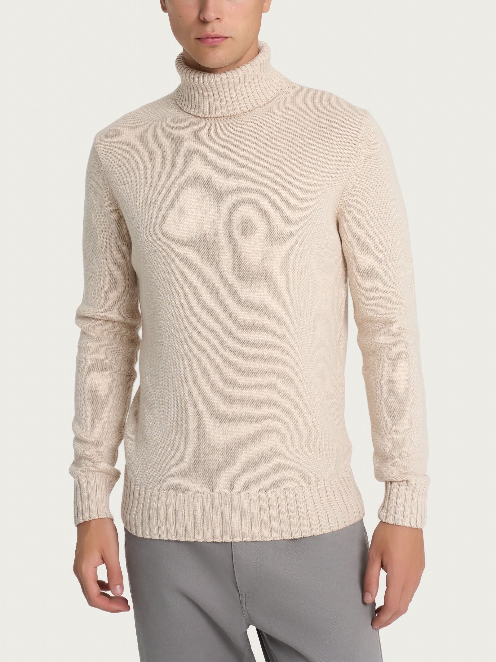 Ragno Nice Wool Dolcevita Uomo Champignon