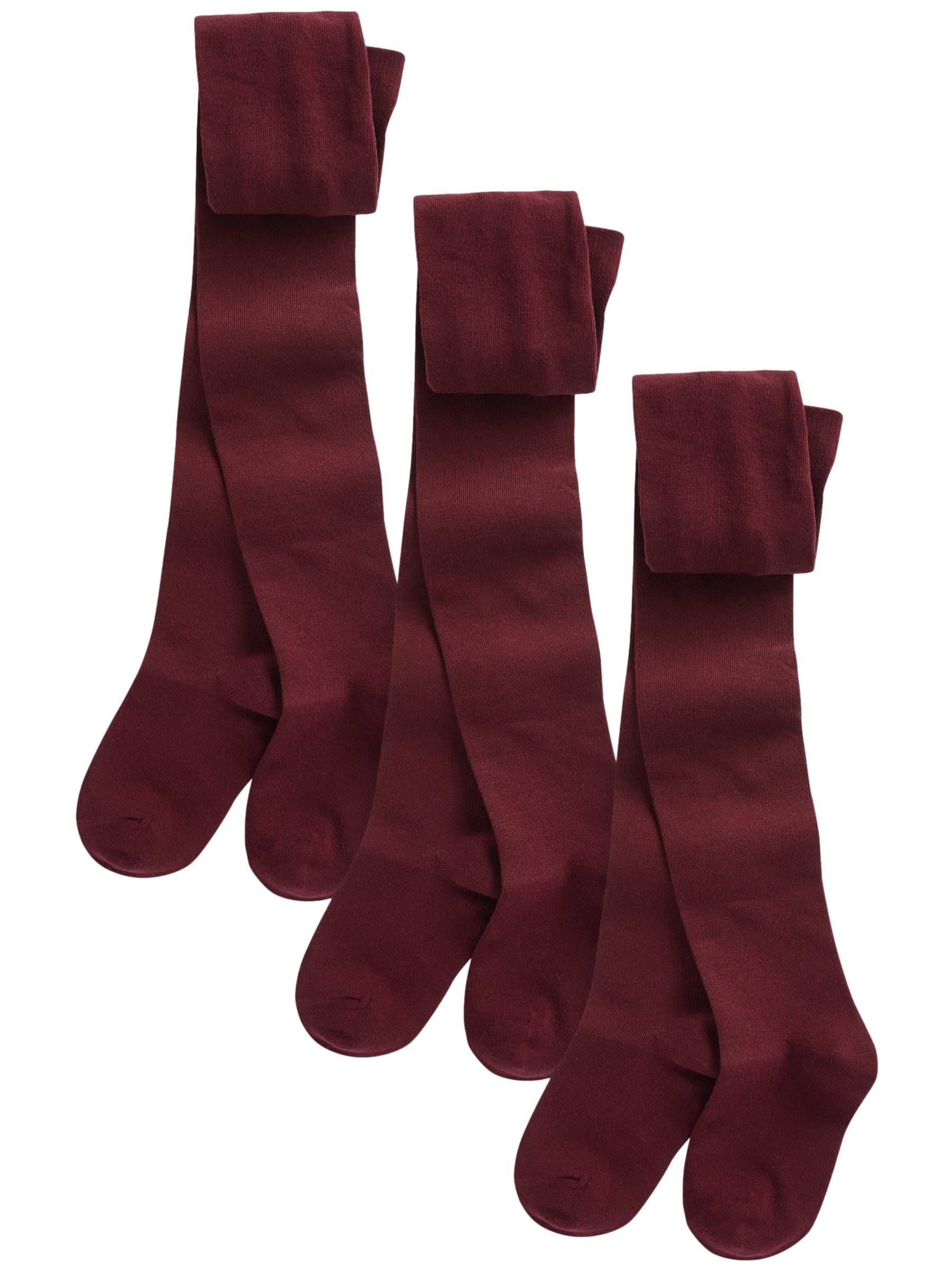 Geo Next collant bambina cotone bordeaux 3 paia 134-140