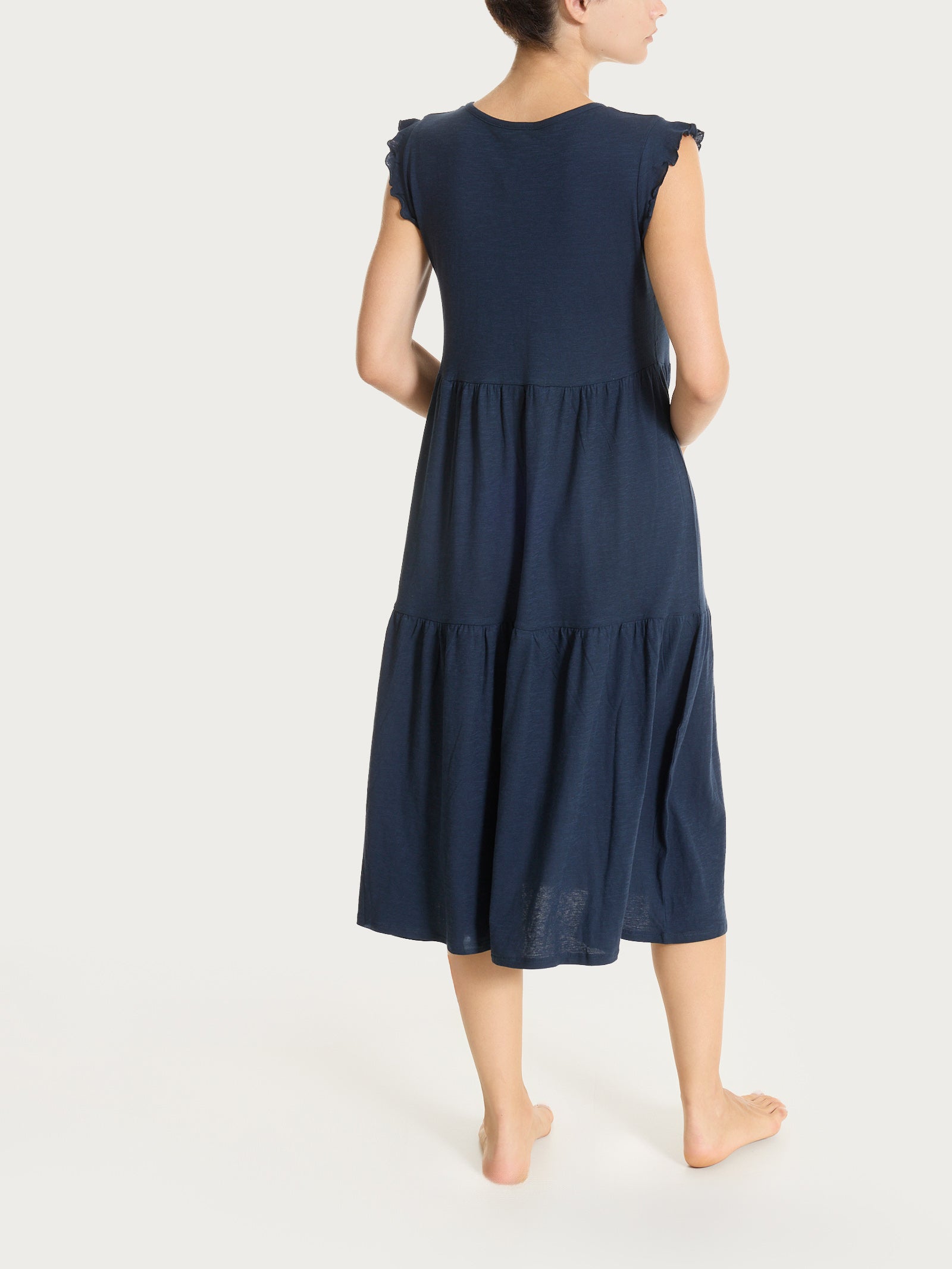Ragno Jersey Cotone abito lungo Bleu manichine cotone