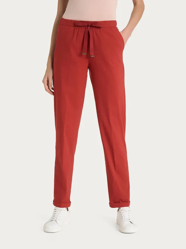 Ragno Super Fresh Pantaloni Jogger Donna Ocra Cotone