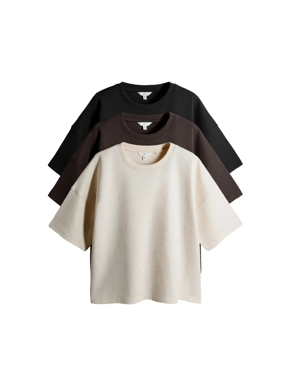 Geo Next The Set t-shirt donna taglio quadrato confezione 3 pezzi pesanti