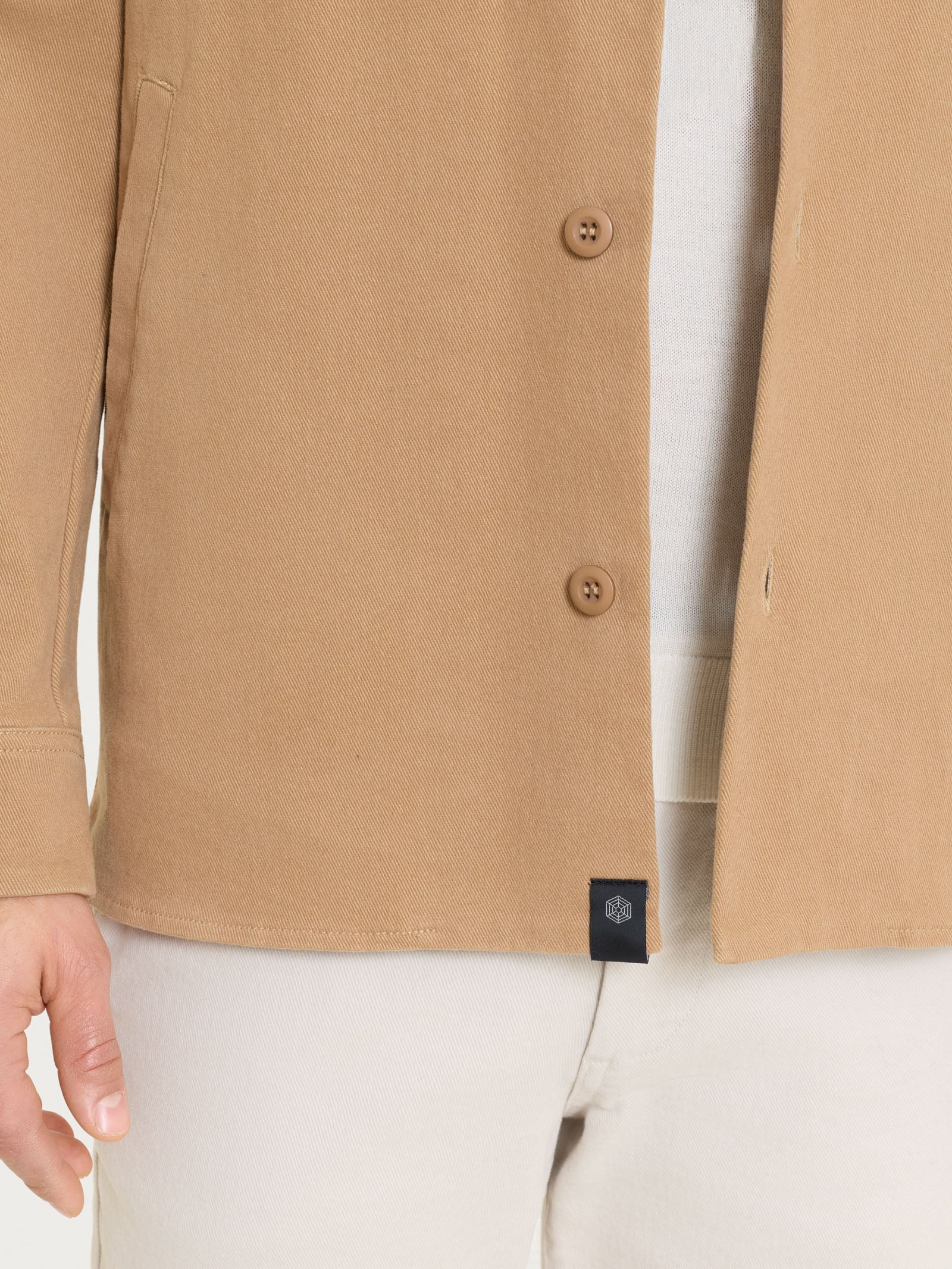 Ragno Shacket Raw Twill Cotone Tiger's Eye uomo