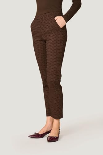 Goldenpoint Pantaloni Straight Viscosa Fantasia Geometrica