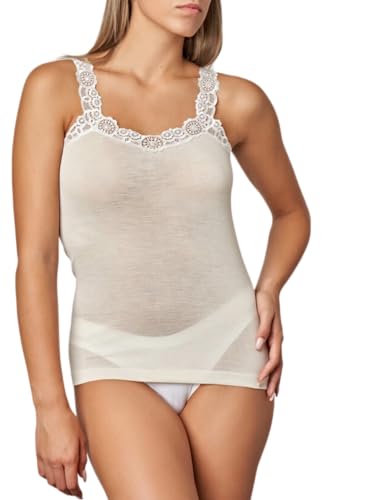 Gicipi Classica canotta lana e seta con pizzo