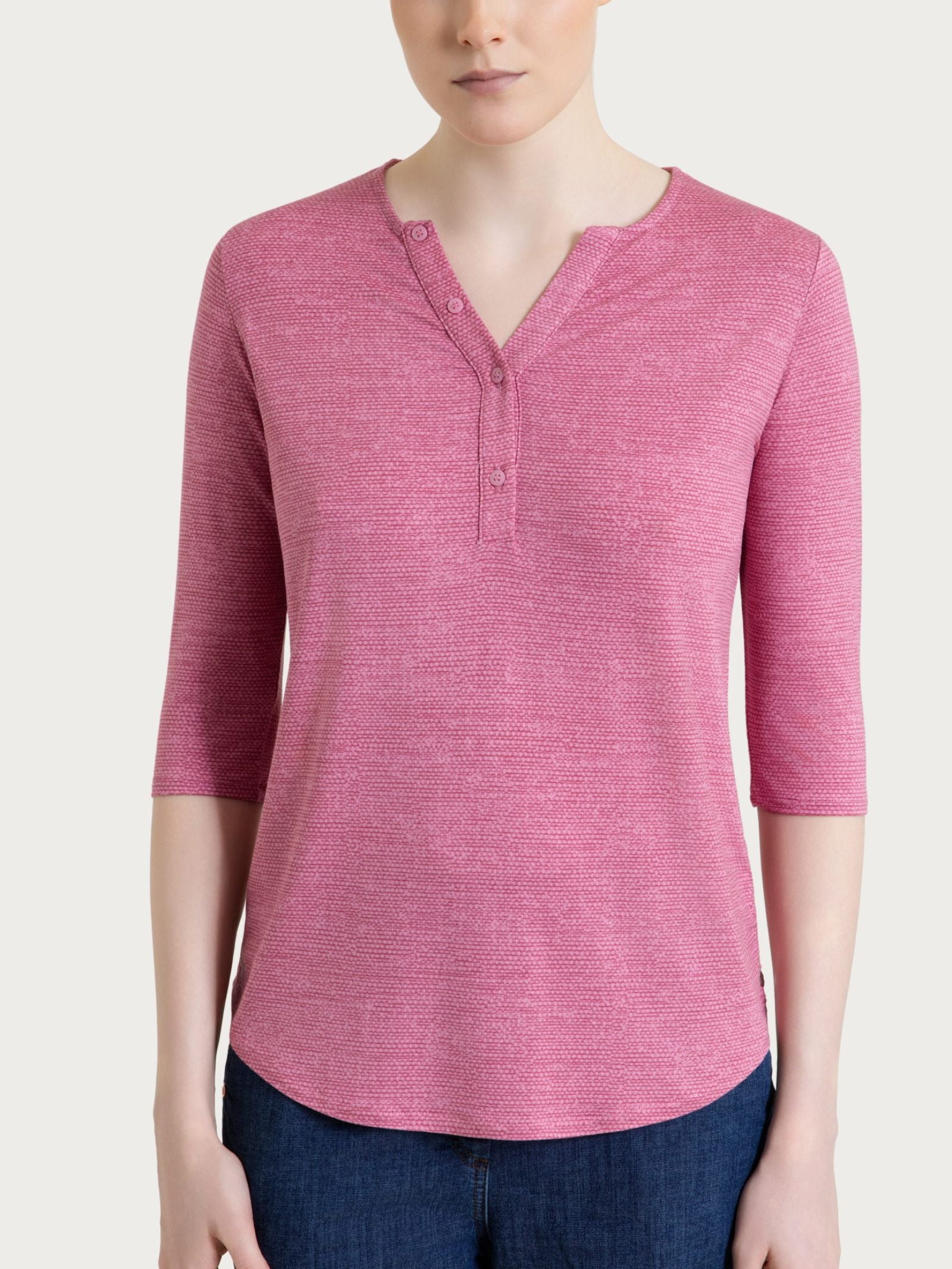 Ragno Viscosa Summer Maglietta serafino Cashmere Rose