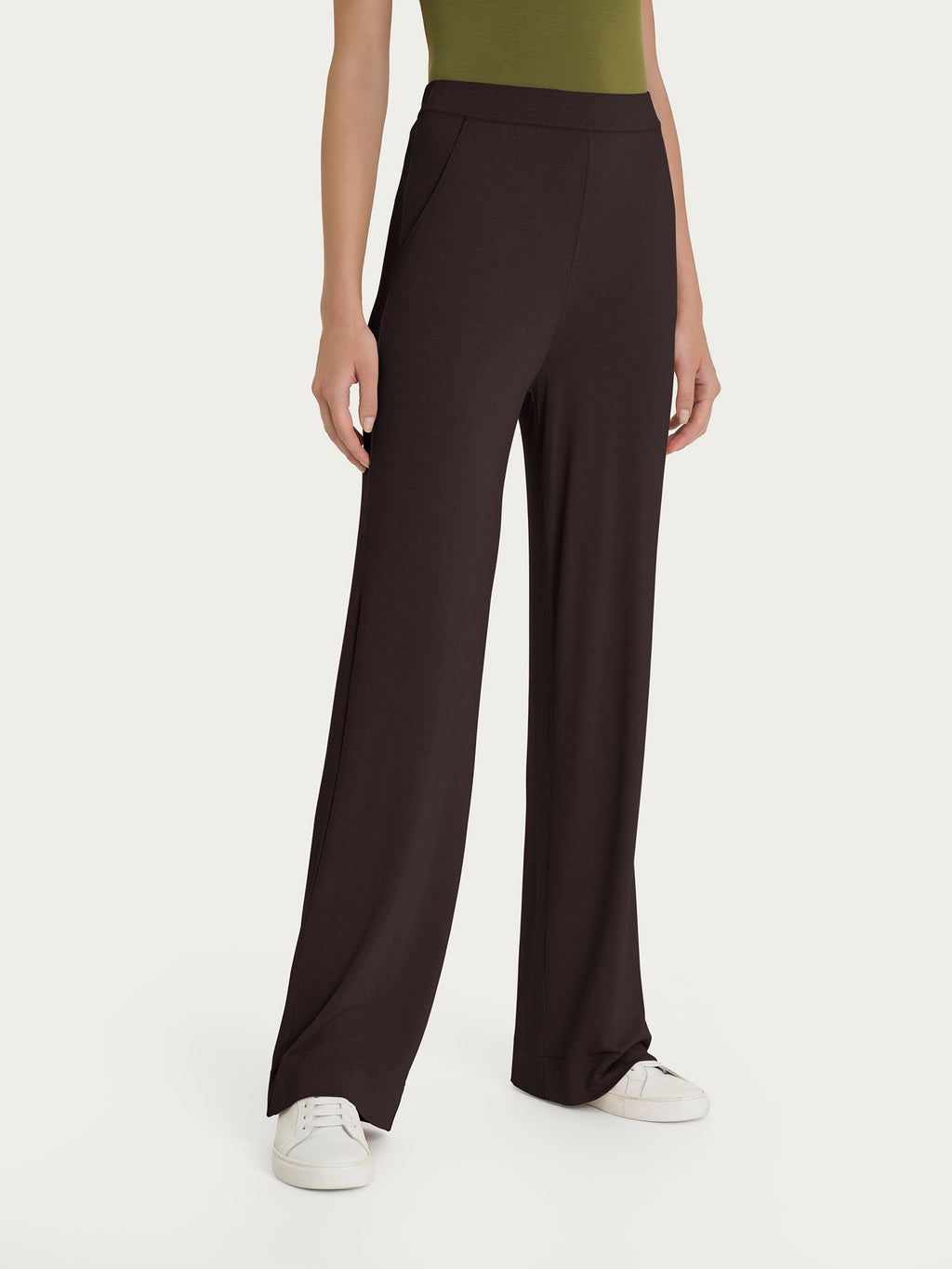 Ragno Relaxed Wardrobe pantaloni larghi donna viscosa marrone