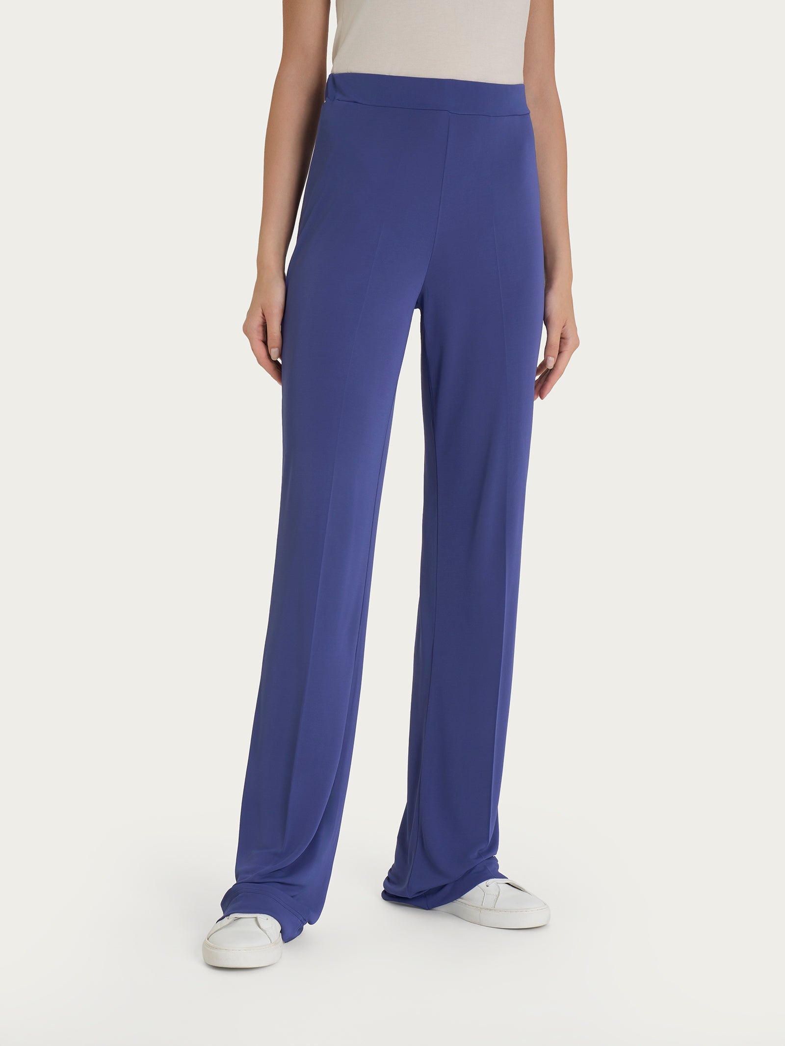 Ragno Relaxed Wardrobe Pantalone ampio crêpe Skipper Blue