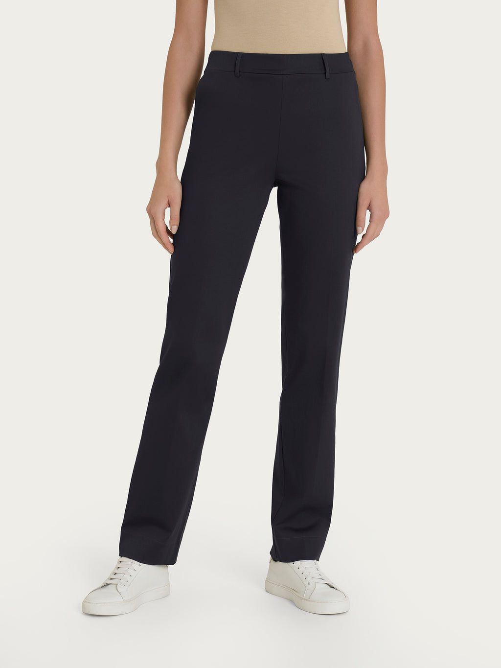 Ragno Satin Power Pantalone dritto donna Nero con risvolto