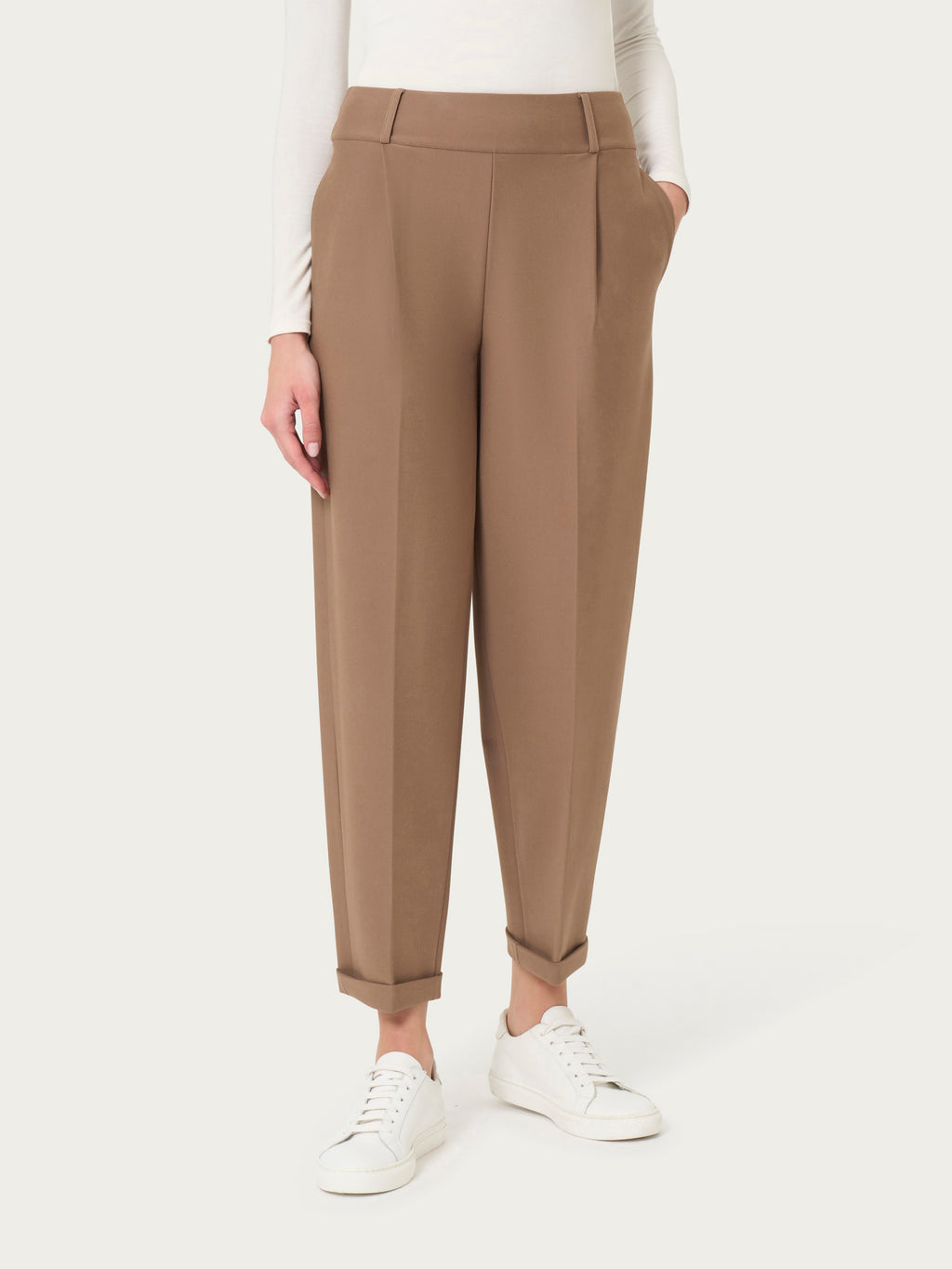 Ragno Compact Carrot pantaloni donna pine bark vestibilità comoda