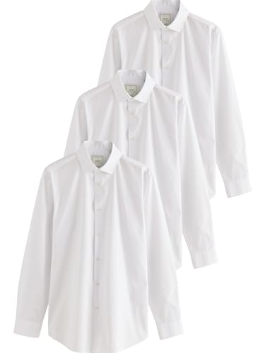 Next 3 camicie eleganti easy-care slim polsino singolo