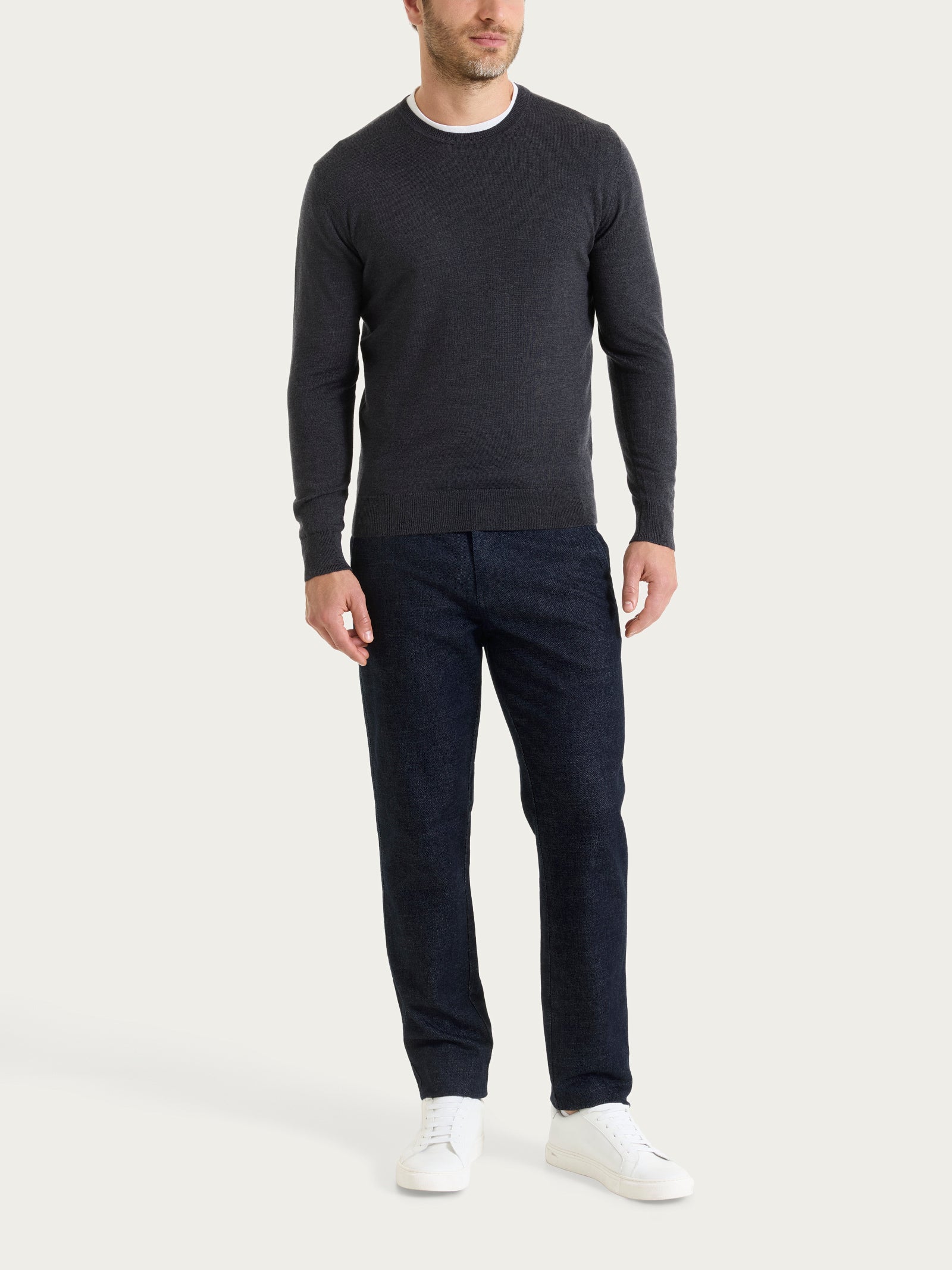 Ragno Merino Soft Pullover Girocollo Oscuro