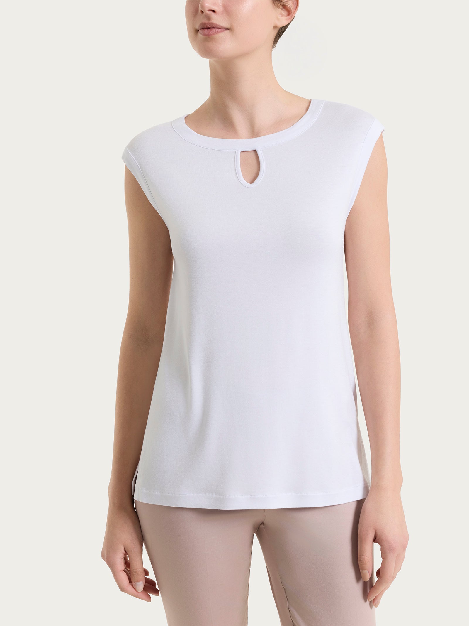 Ragno Beachwear Top Goccia Bianco viscosa