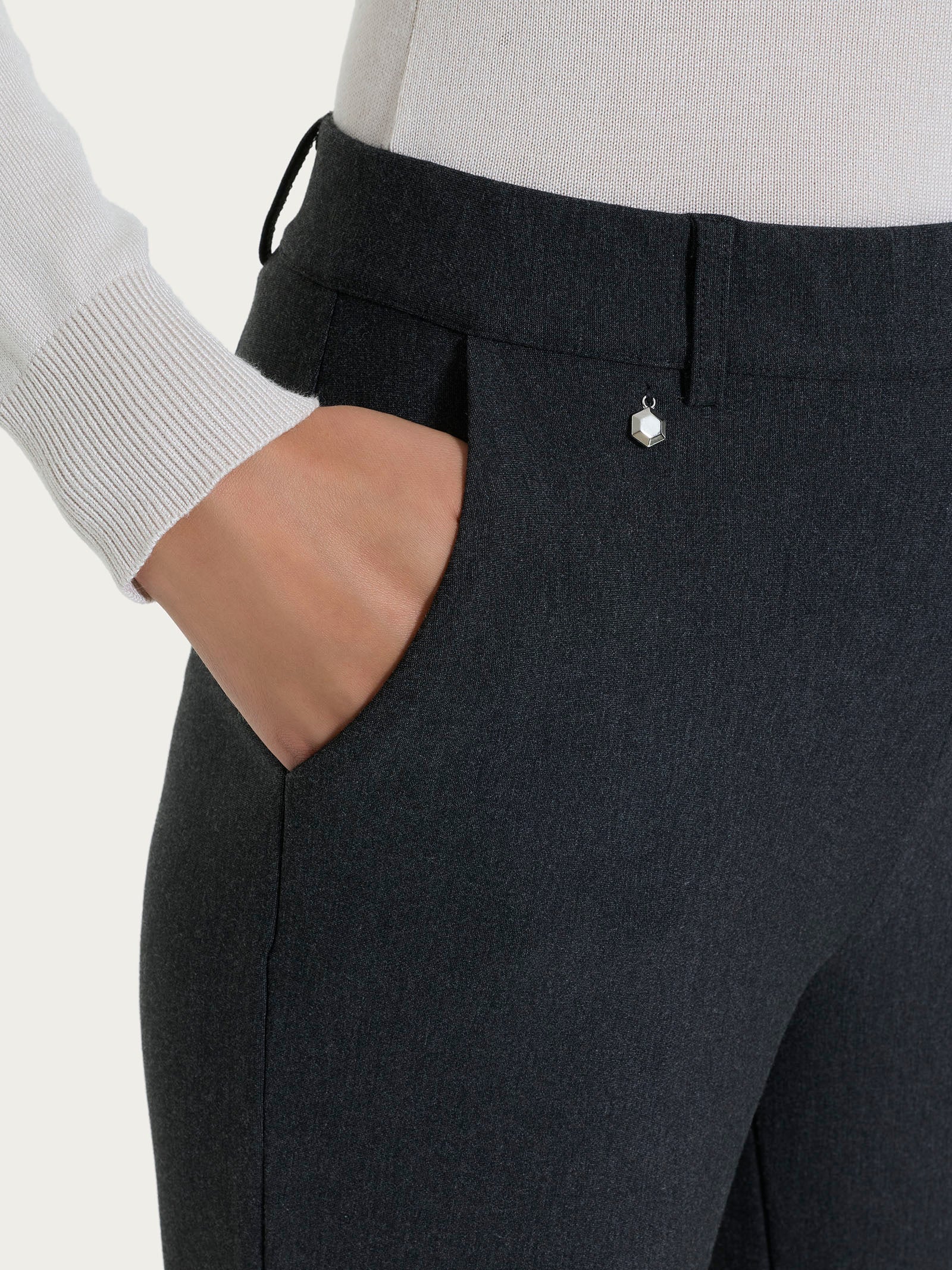 Ragno Compact pantalone flare Oscuro Mel tasche