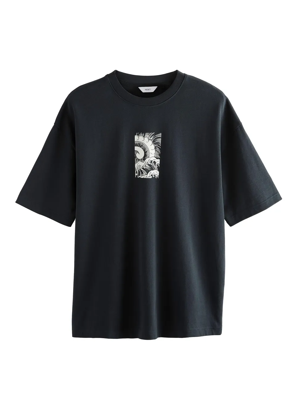 Next t-shirt uomo cotone stampa giapponese taglia M