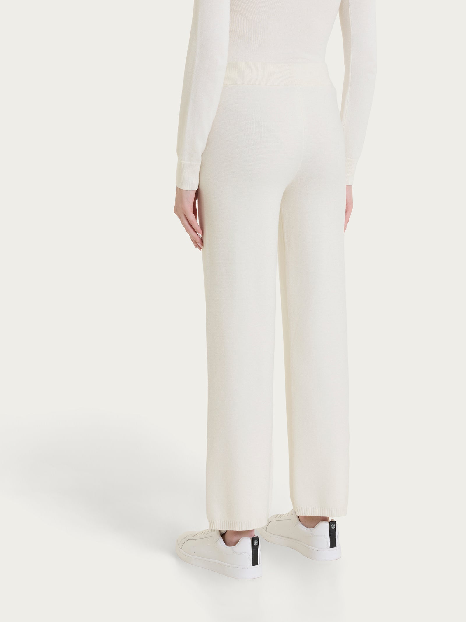 Ragno Soft Wool Ampio pantalone Avorio caldo