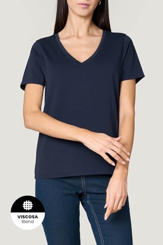 Goldenpoint T-shirt scollo a V cotone maniche corte