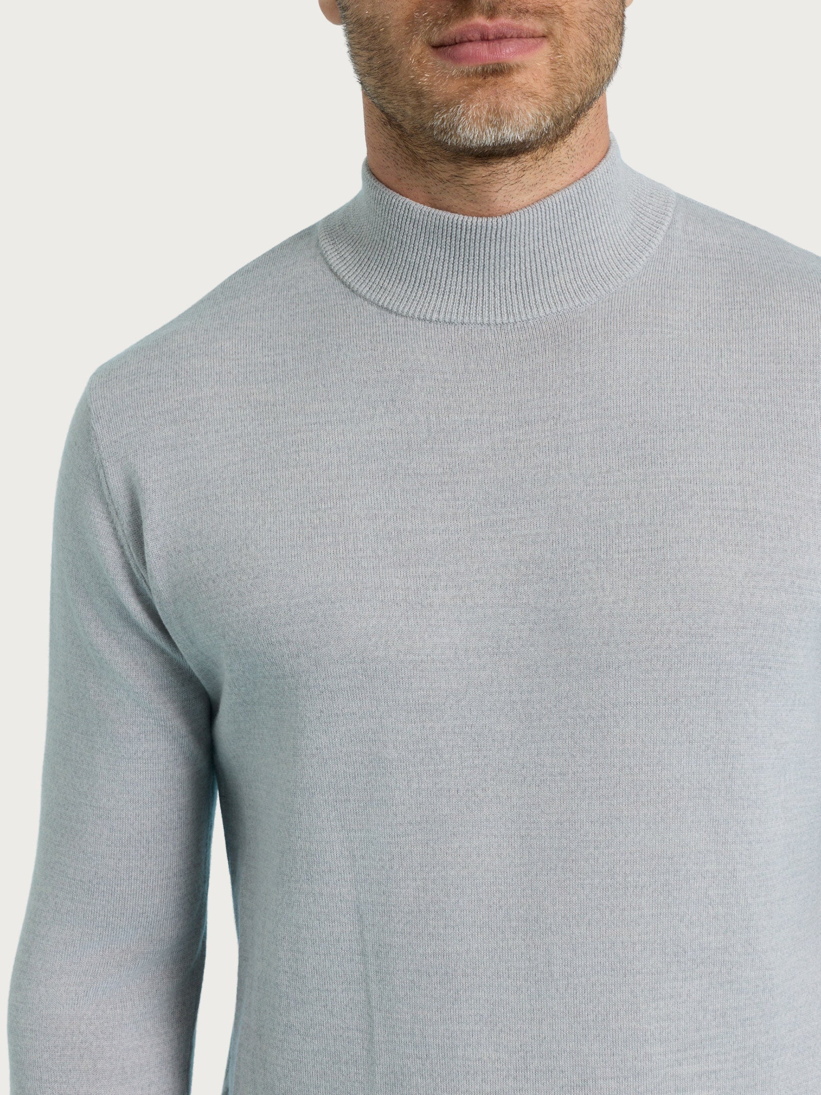 Ragno Merino Soft Lupetto Uomo Grey Mel. pura lana