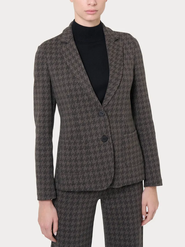 Ragno Eco Jacquard Blazer 2 Bottoni Fantasia Pied-de-poule