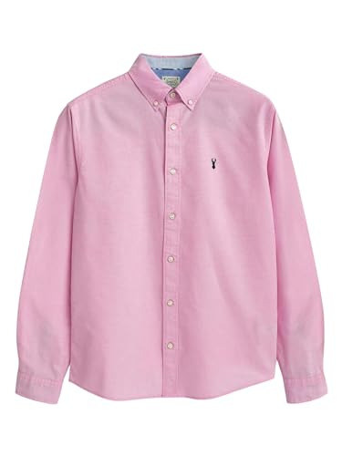 Next camicia oxford uomo maniche lunghe rosa cotone