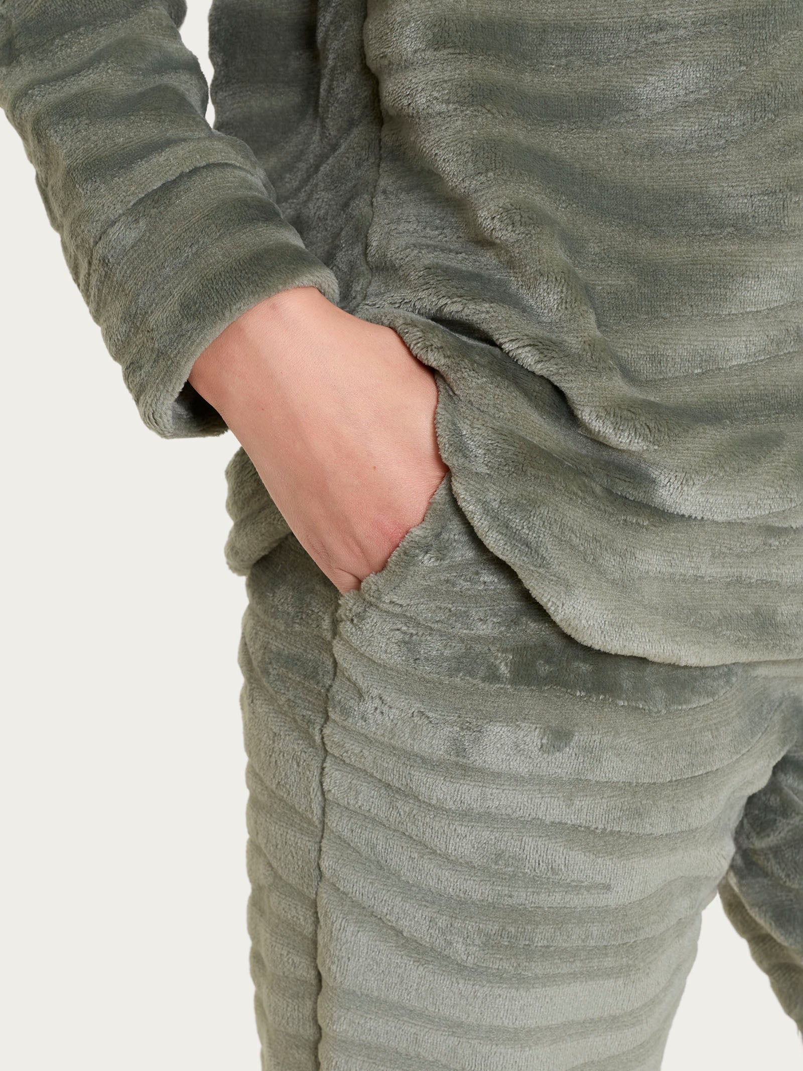 Ragno Coral Fleece Tuta Girocollo Pigiama Shadow Calda