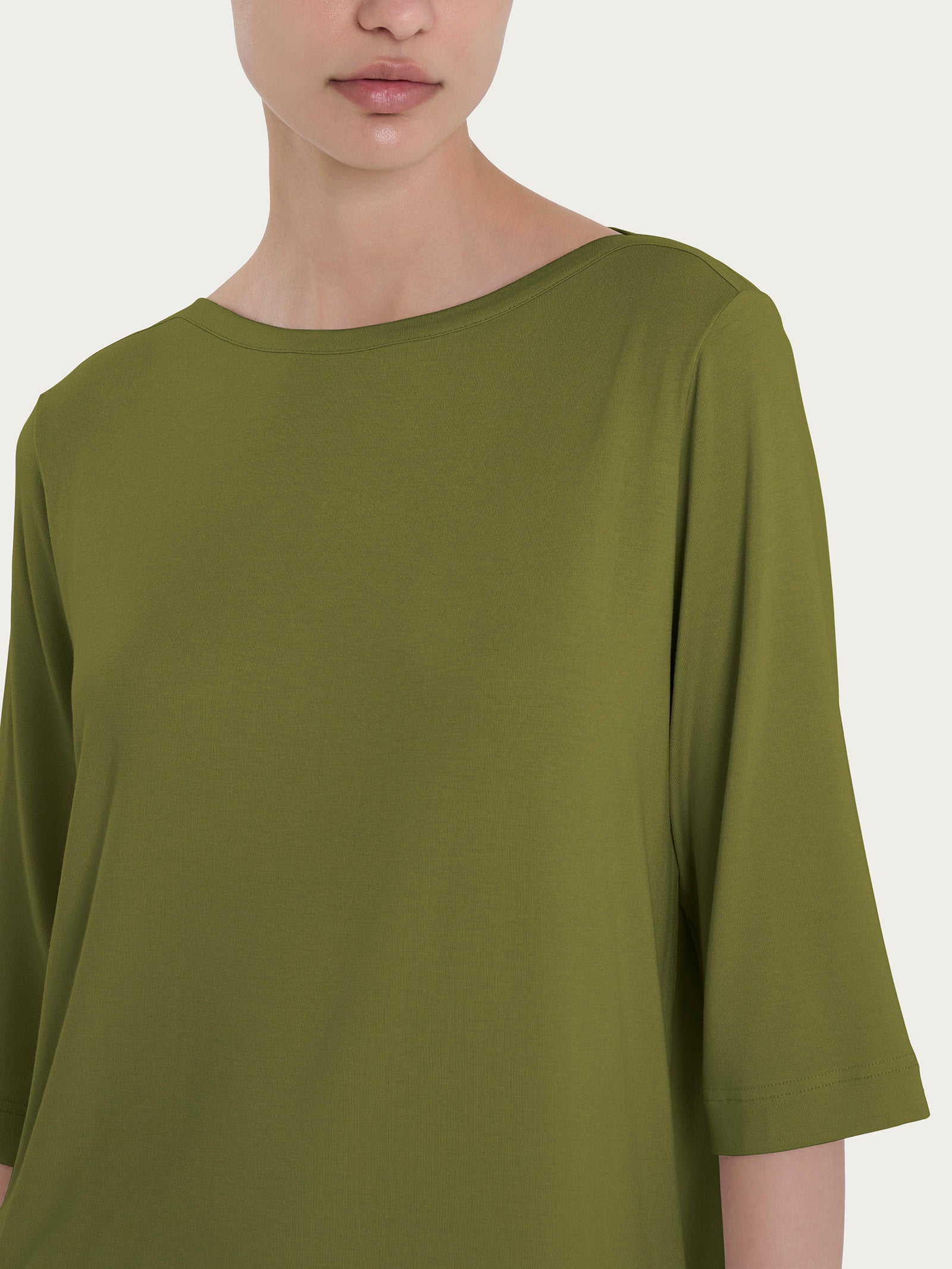 Ragno Viscosa Summer Maglietta manica 3/4 Sphagnum scollo barchetta