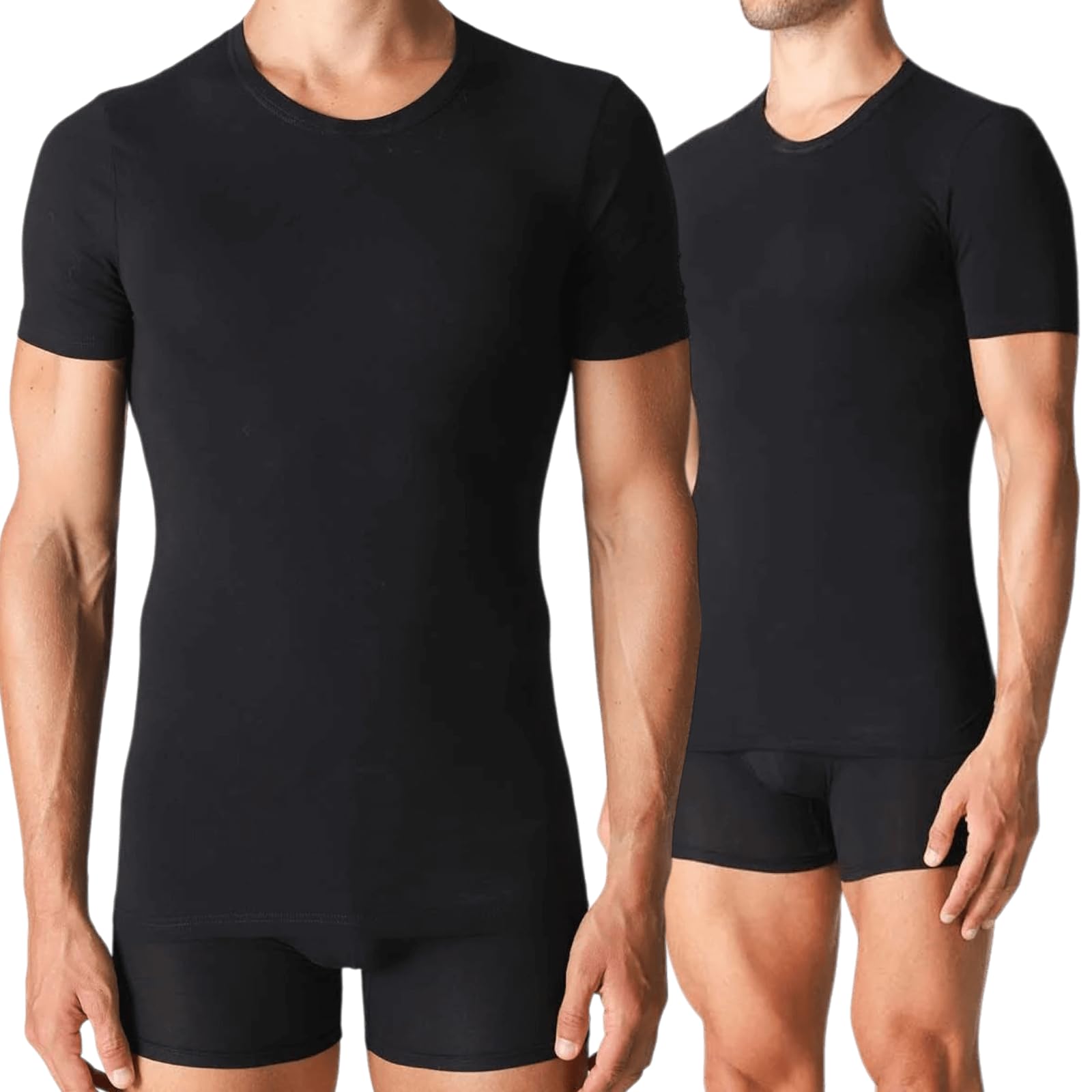 Lady C maglia intima uomo cotone 3 pack girocollo elasticizzata