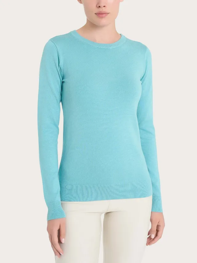 Ragno Four Seasons Maglia Girocollo Donna Manica Lunga Blu