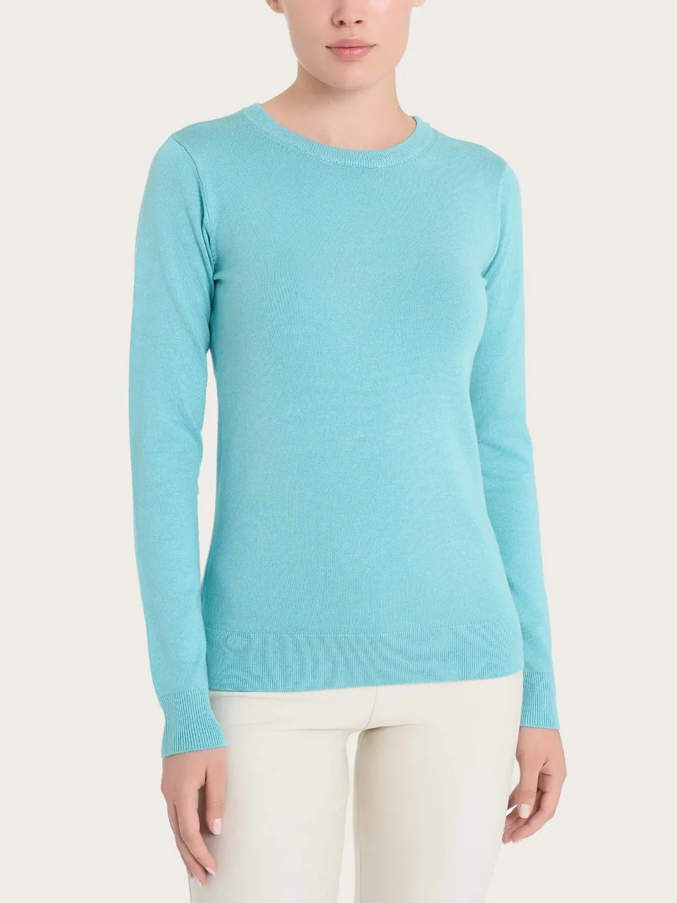 Ragno Four Seasons Maglia Girocollo Donna Manica Lunga Blu