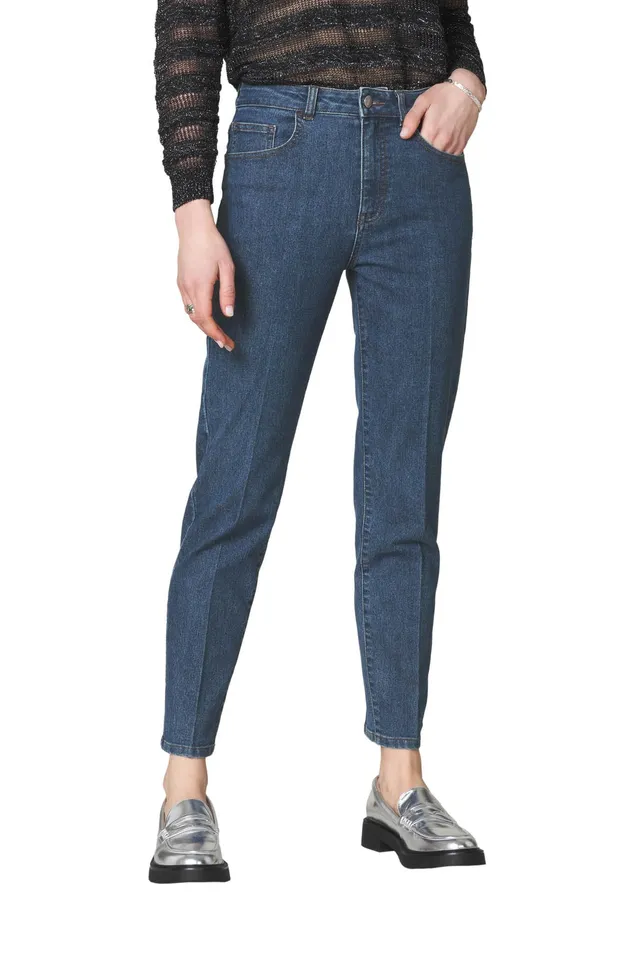 Goldenpoint Straight Denim leggings donna denim elasticizzati