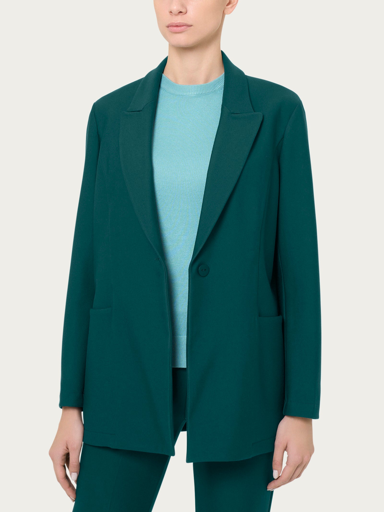Ragno Compact blazer over donna Rain Forest punto Milano